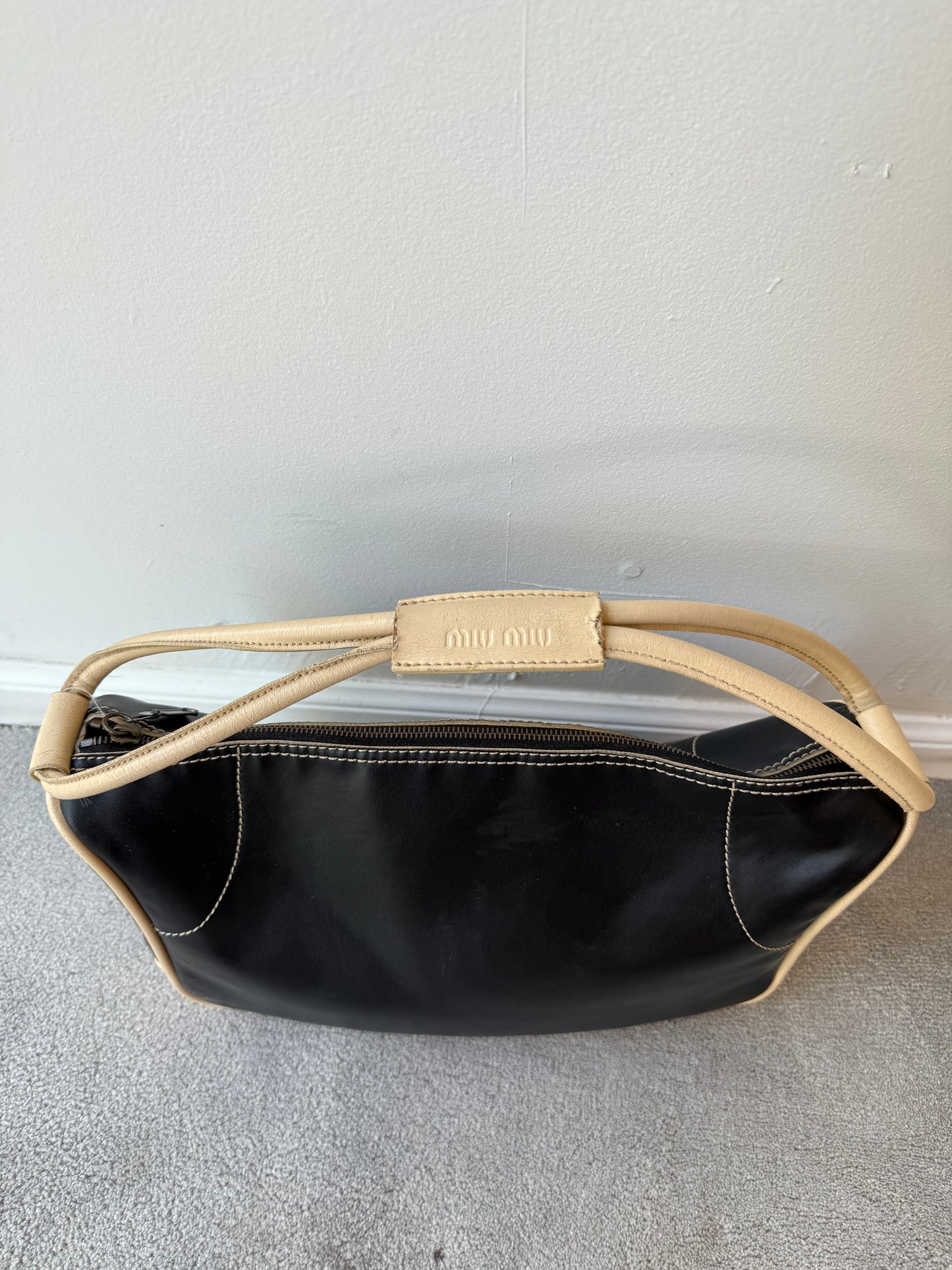 Miu Miu early 2000s leather shoulder bag