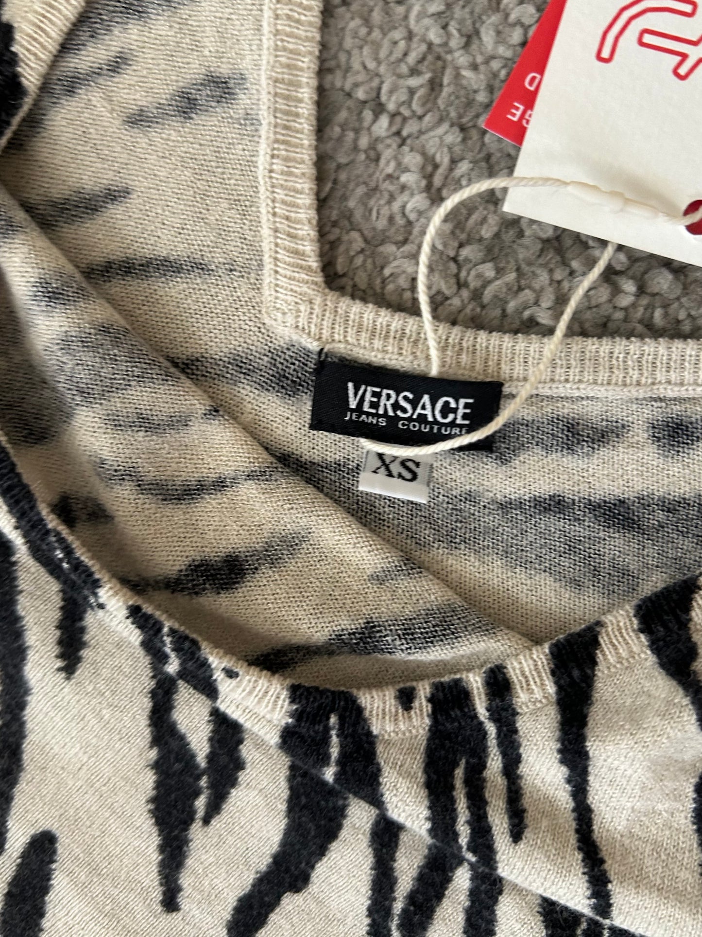 VERSACE Jeans Couture zebra print blouse