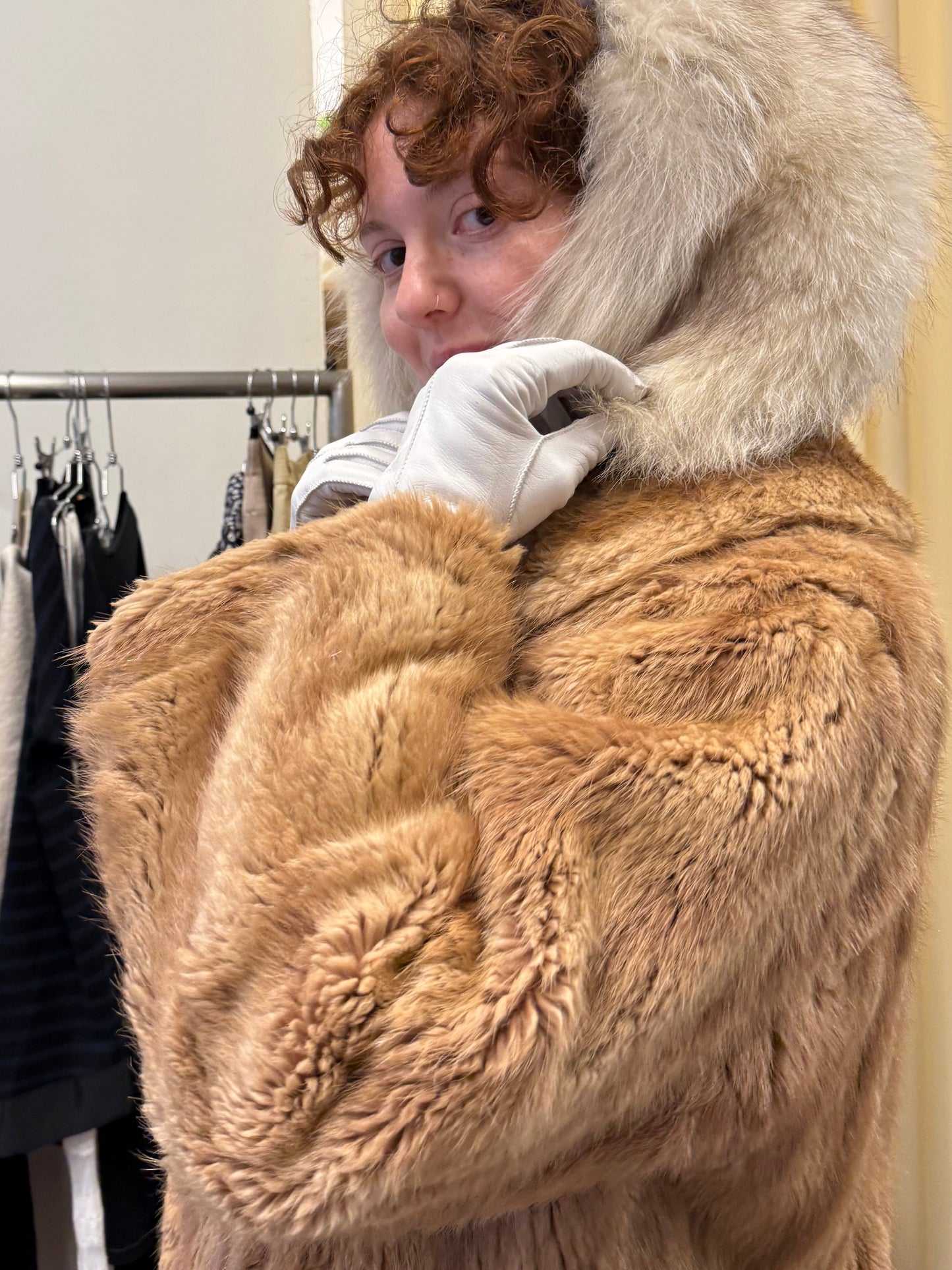 Vintage Real Fur Coat 1970s–1980s