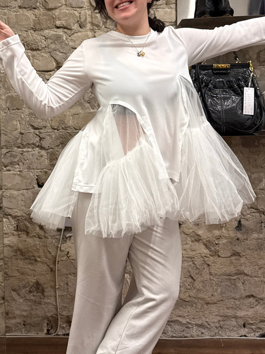 Comme des Garçons AD2022 Tulle Panel Top