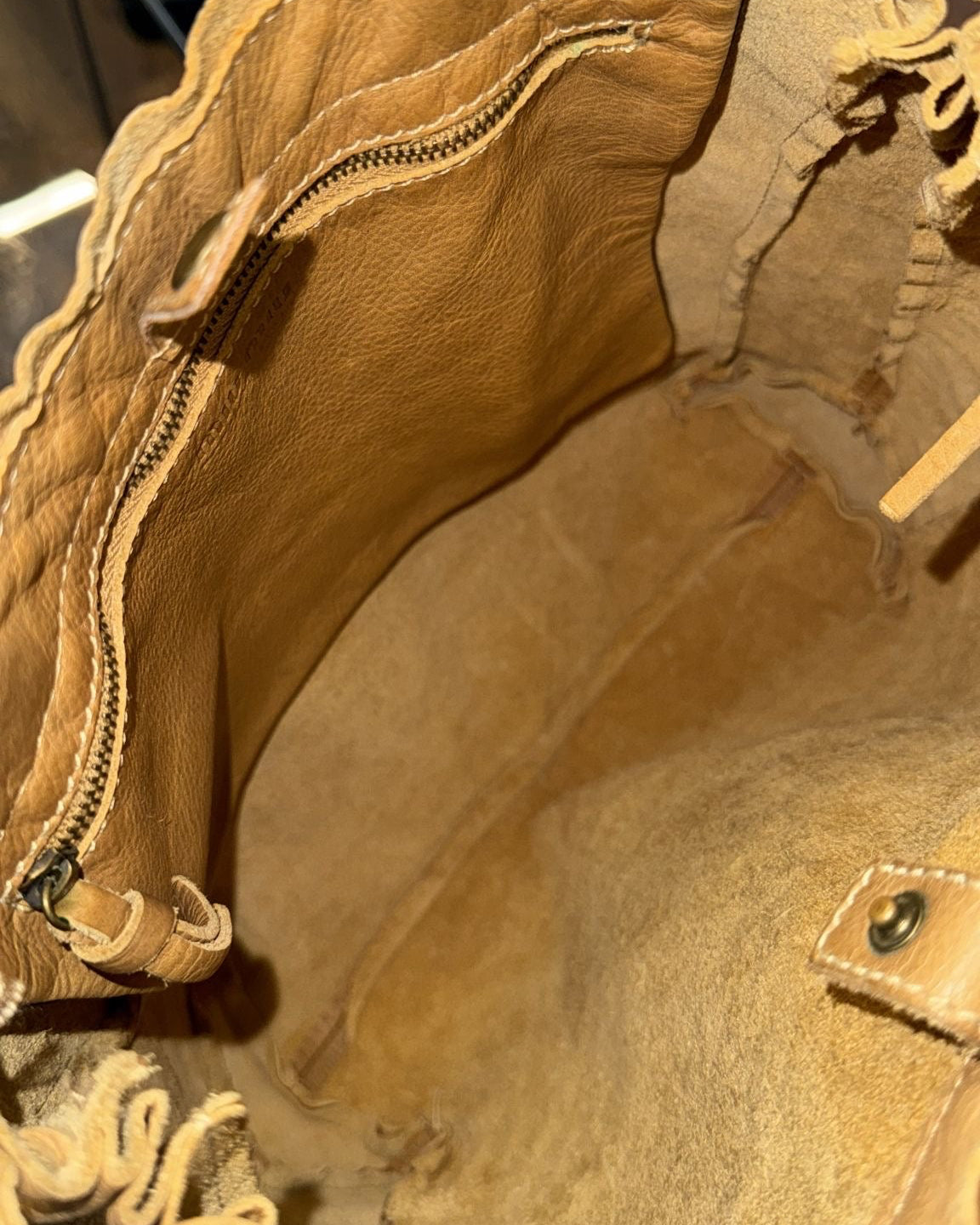 Miu Miu leather drawstring shoulder bag 2000's