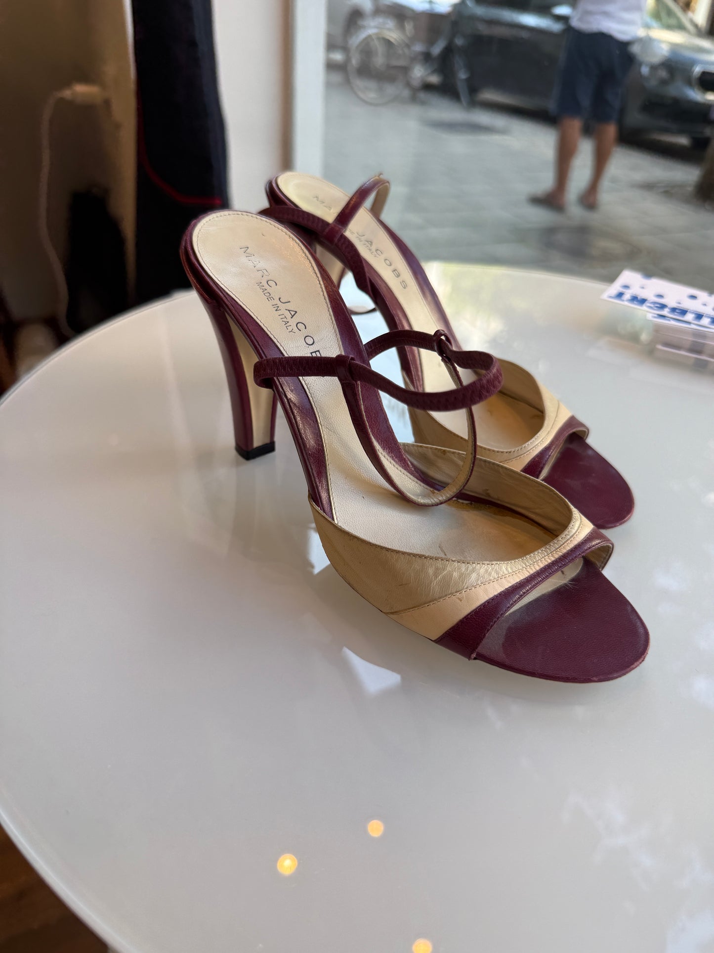 Marc Jacobs Two-Tone Leather Strappy Sandals 2000s