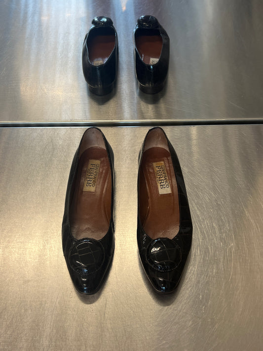 Gianfranco Ferre Patent Leather Ballerinas