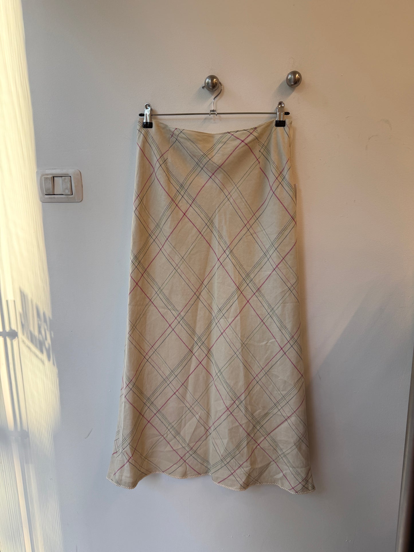 Japanese 23 Ku Plaid Bias Skirt