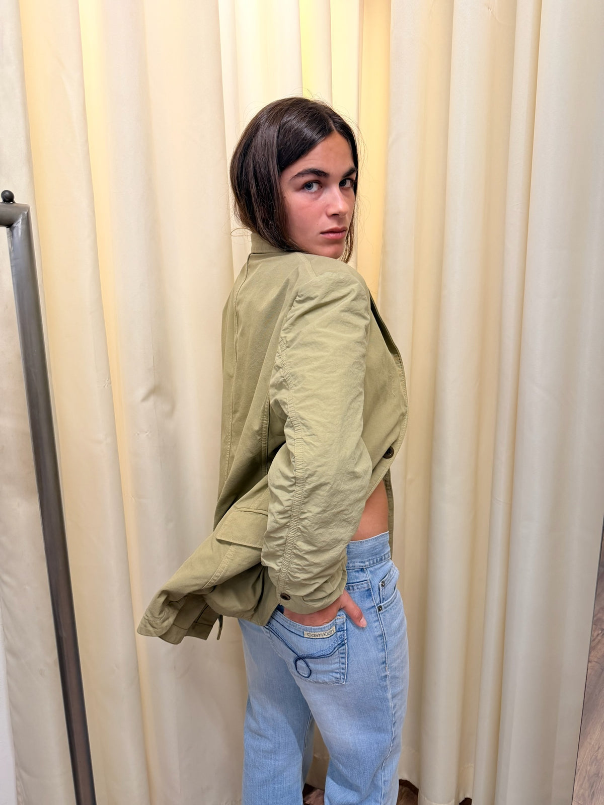 Comme des Garçons Homme Olive Cotton Blazer