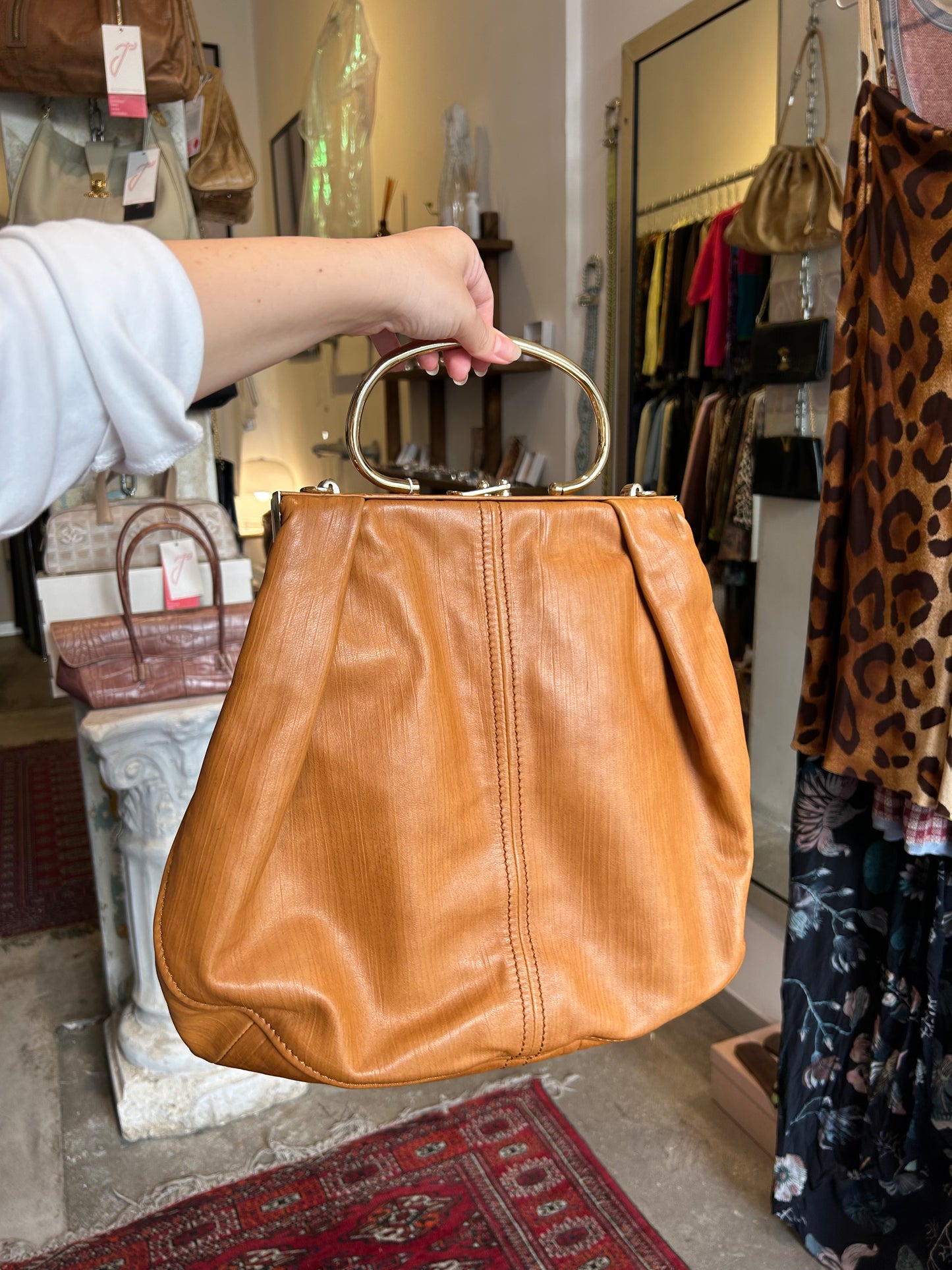 MIUMIU brown leather doctor bag