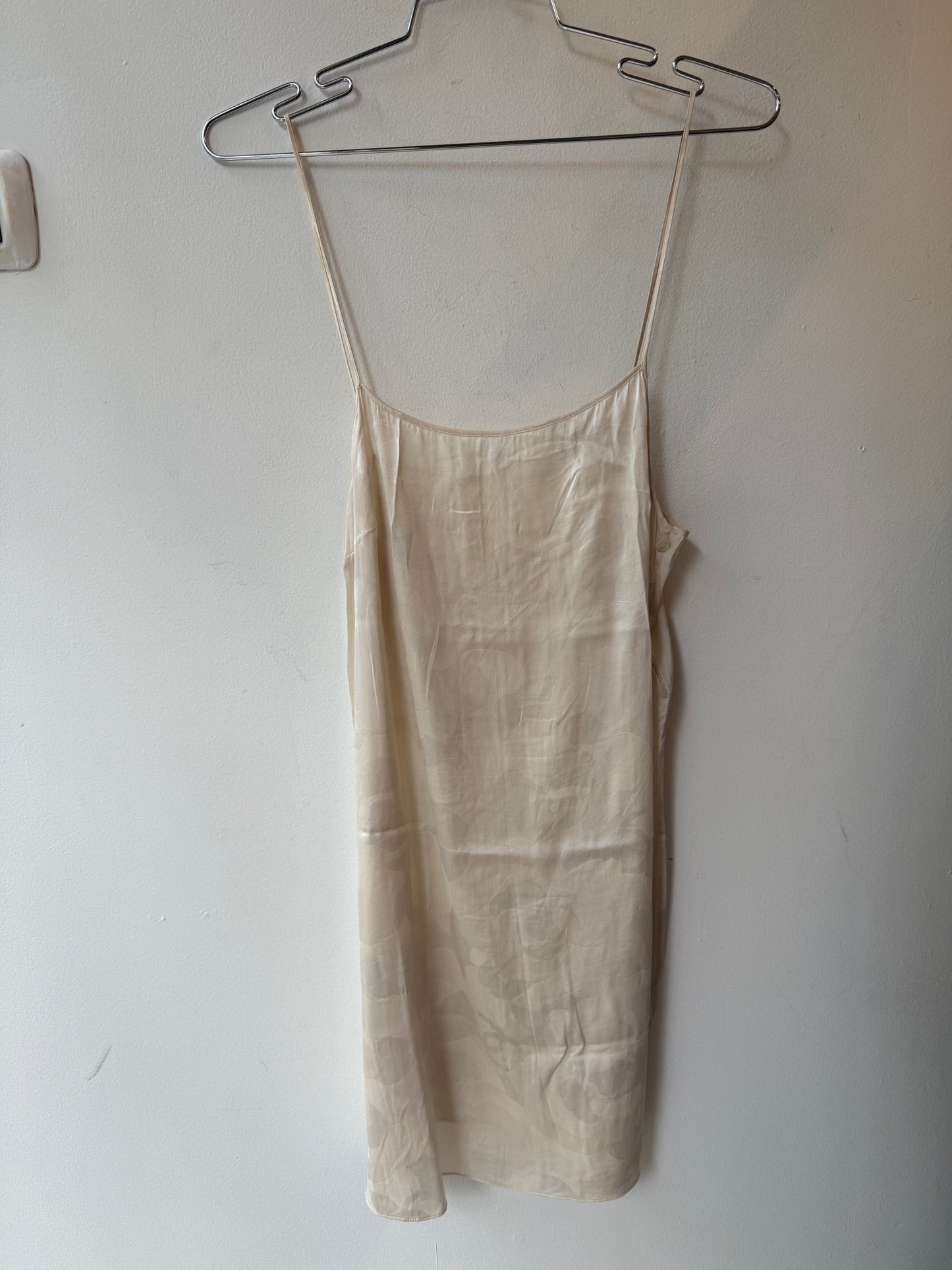 Chanel Camellia Silk Slip Mini Dress SS2020