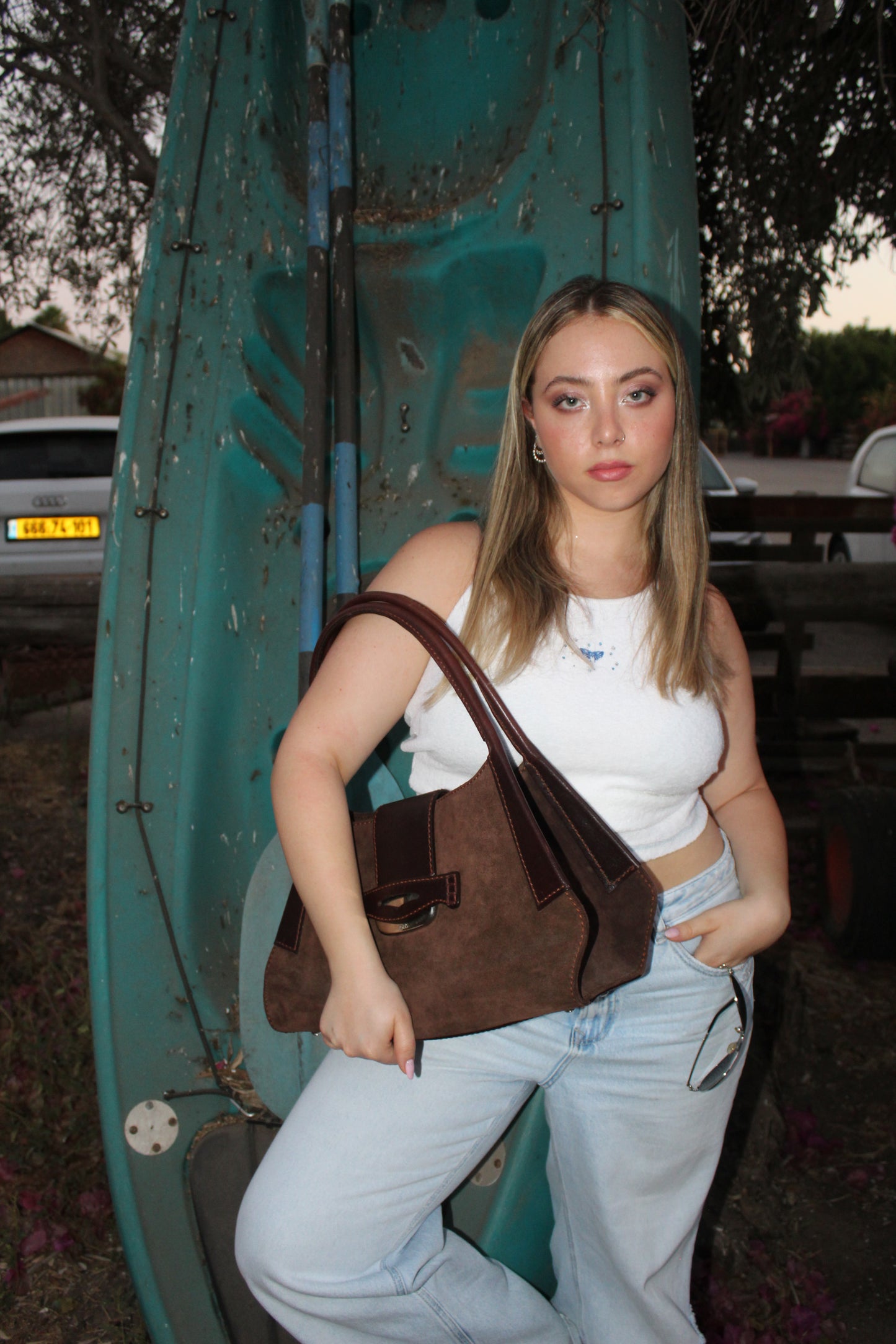 TOD’s suede brown large shoulder bag