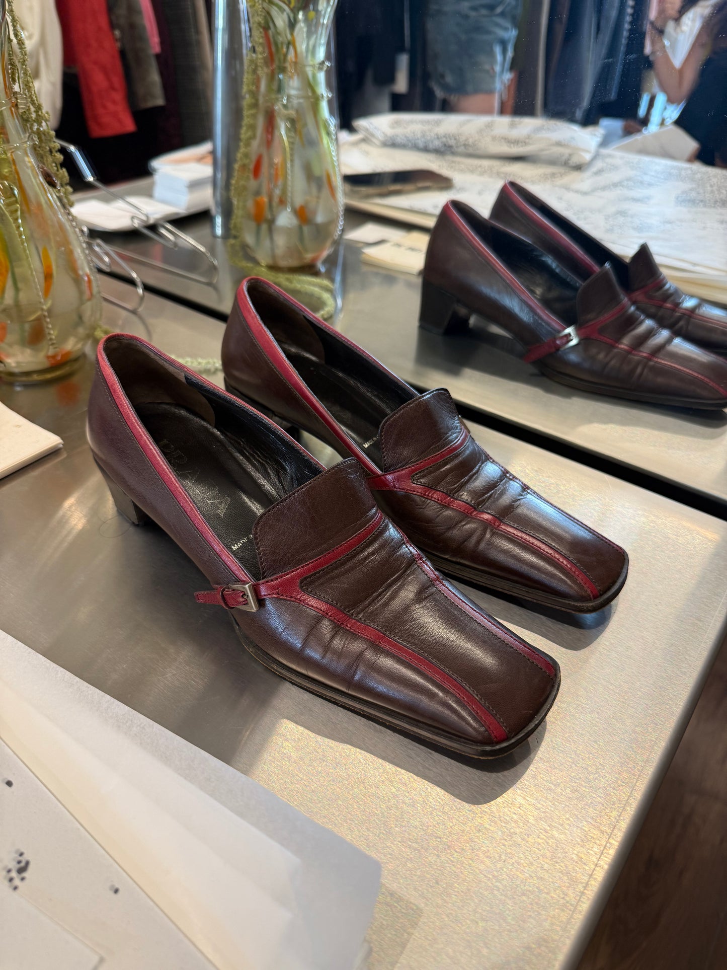 Prada Buckle Mary Janes