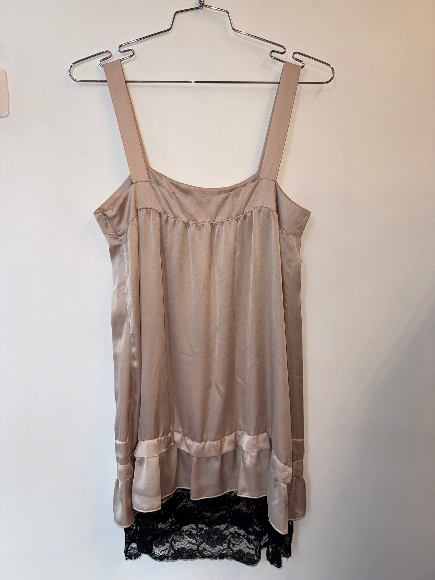 Sisley 2012 Satin & Lace Mini Dress
