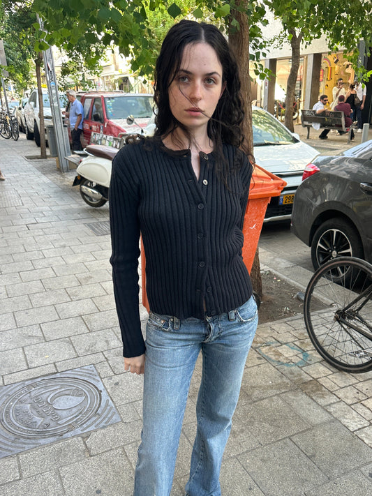 Agnes B. Ribbed Cardigan