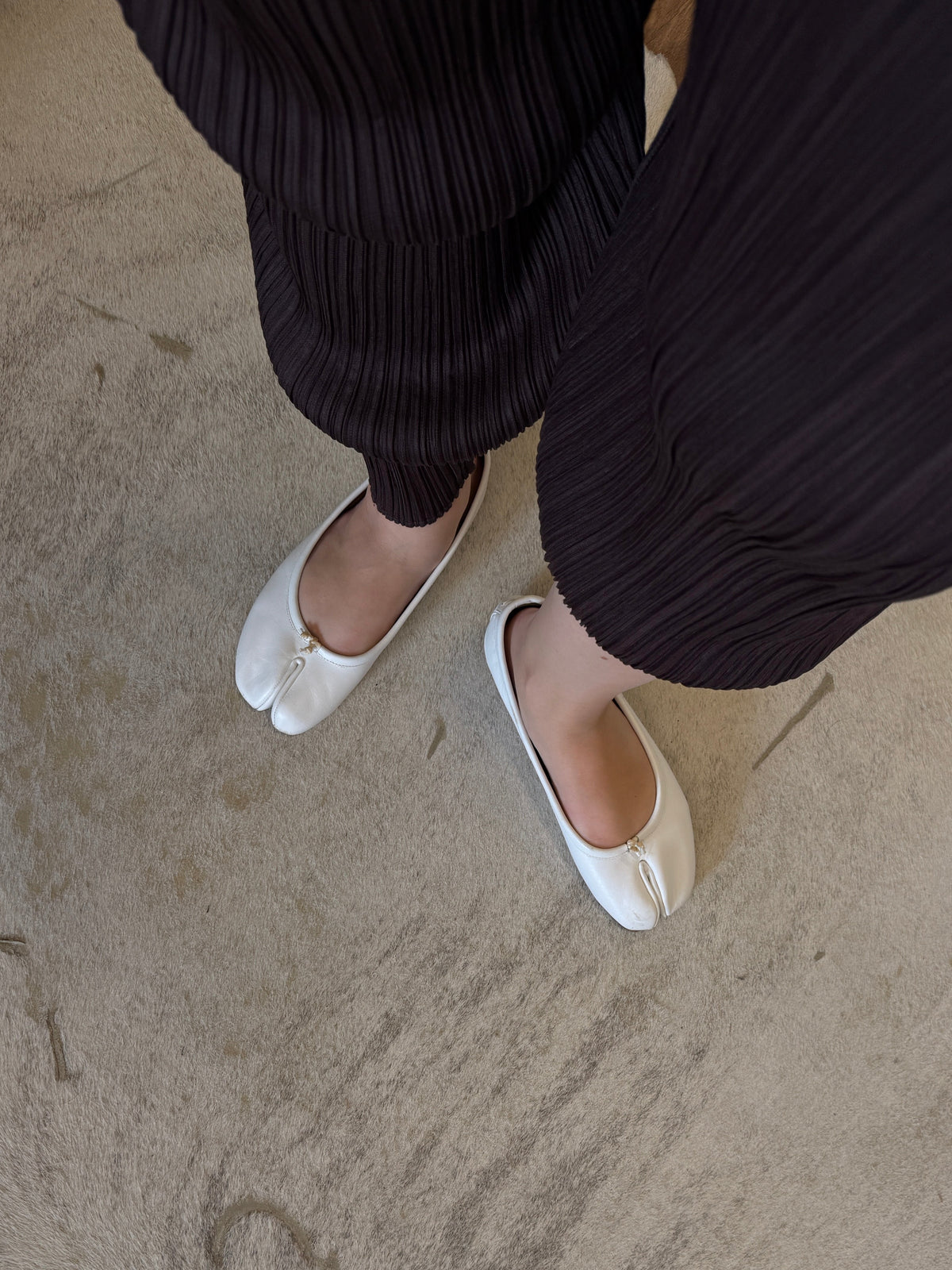 Maison Margiela Tabi Leather Ballet Flats 38 EU