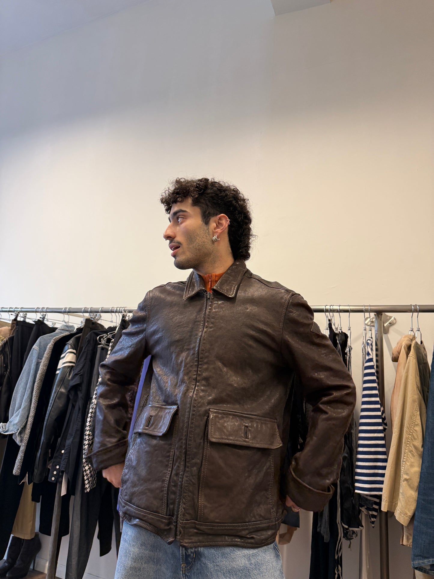 Replay Vintage Heavy Leather Jacket