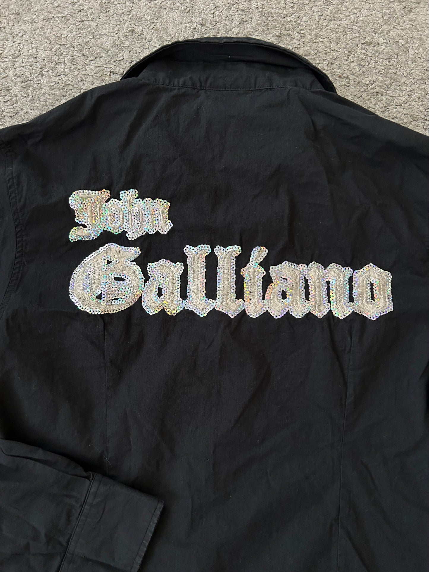 JOHN GALLIANO embroidered logo shirt