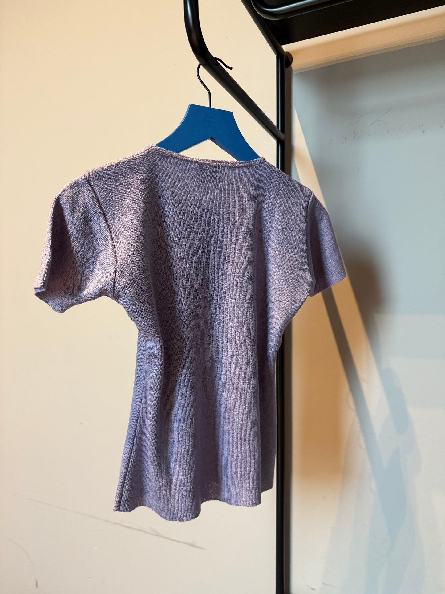 1990s Versace Jeans Couture Lilac Knit Top