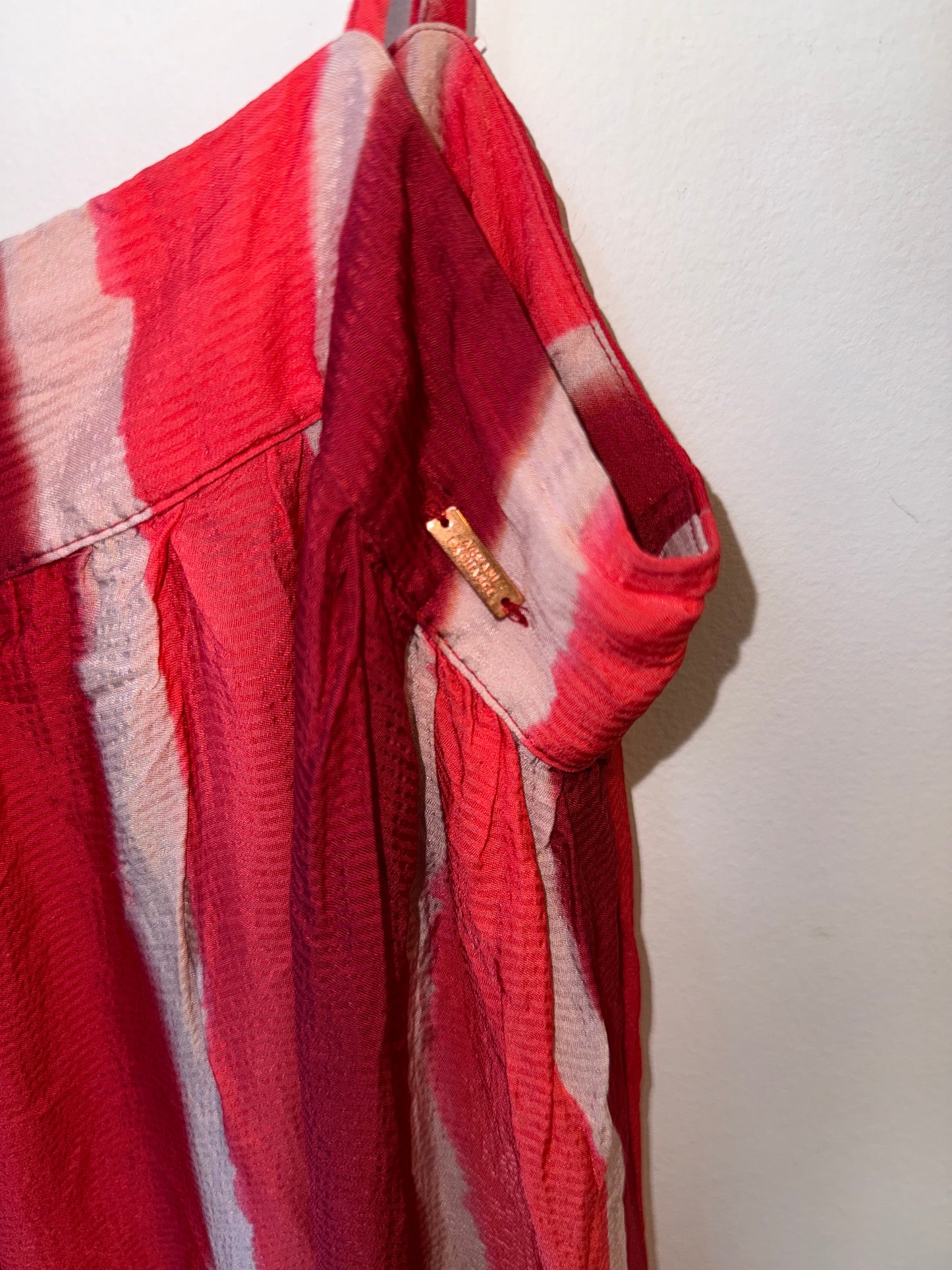 Armani Exchange Striped Draped Maxi Dress