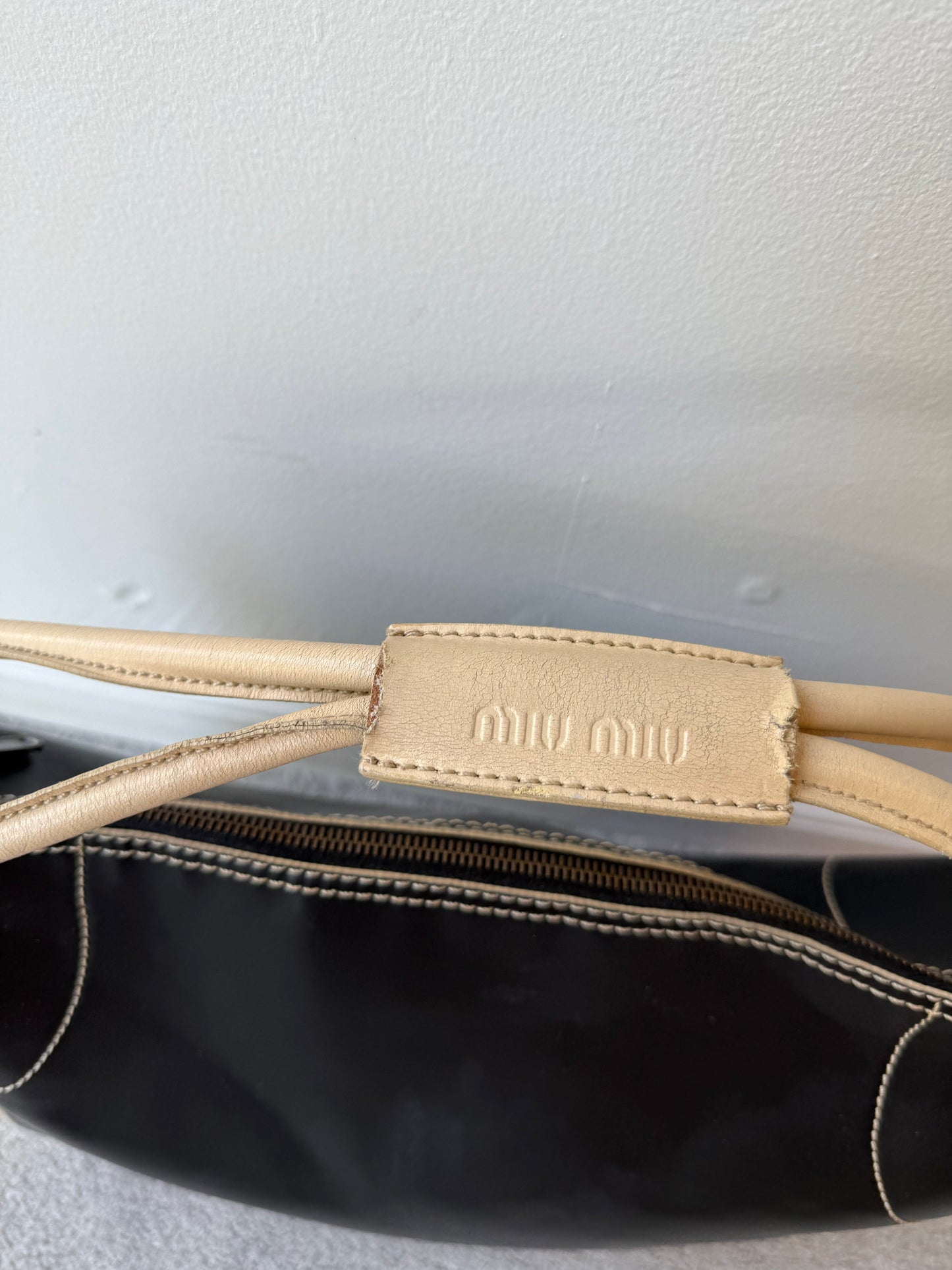 Miu Miu early 2000s leather shoulder bag