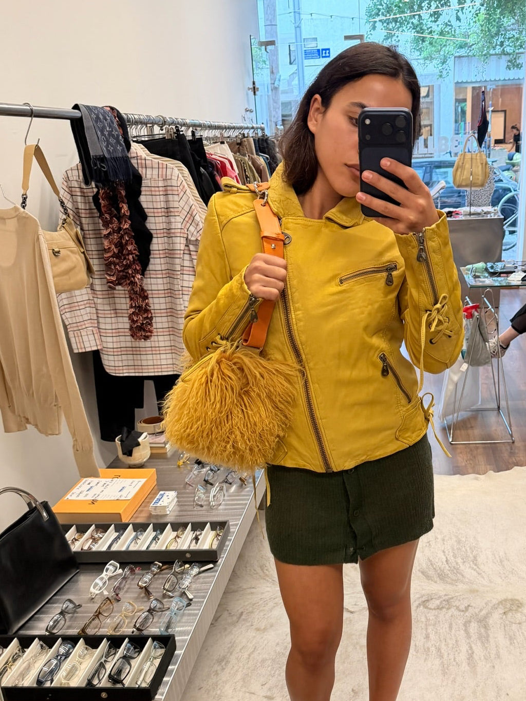 KENZO Fur Panel Wide Belt