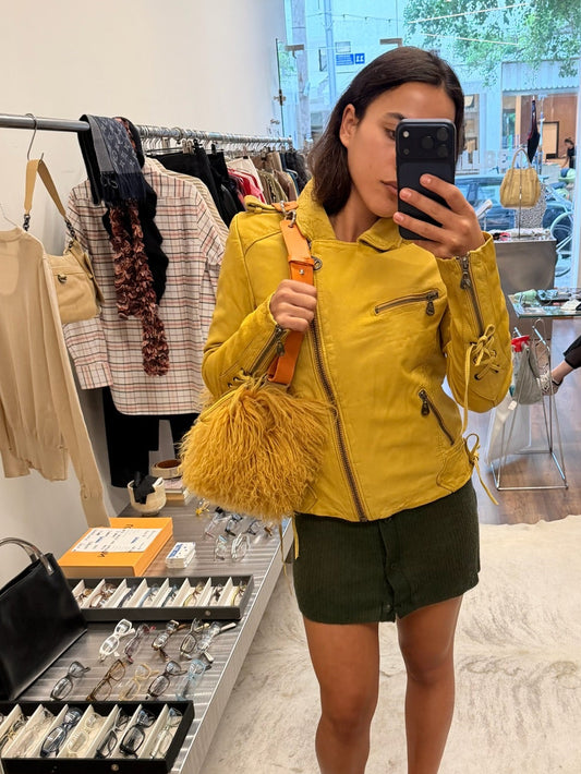KENZO Fur Panel Wide Belt