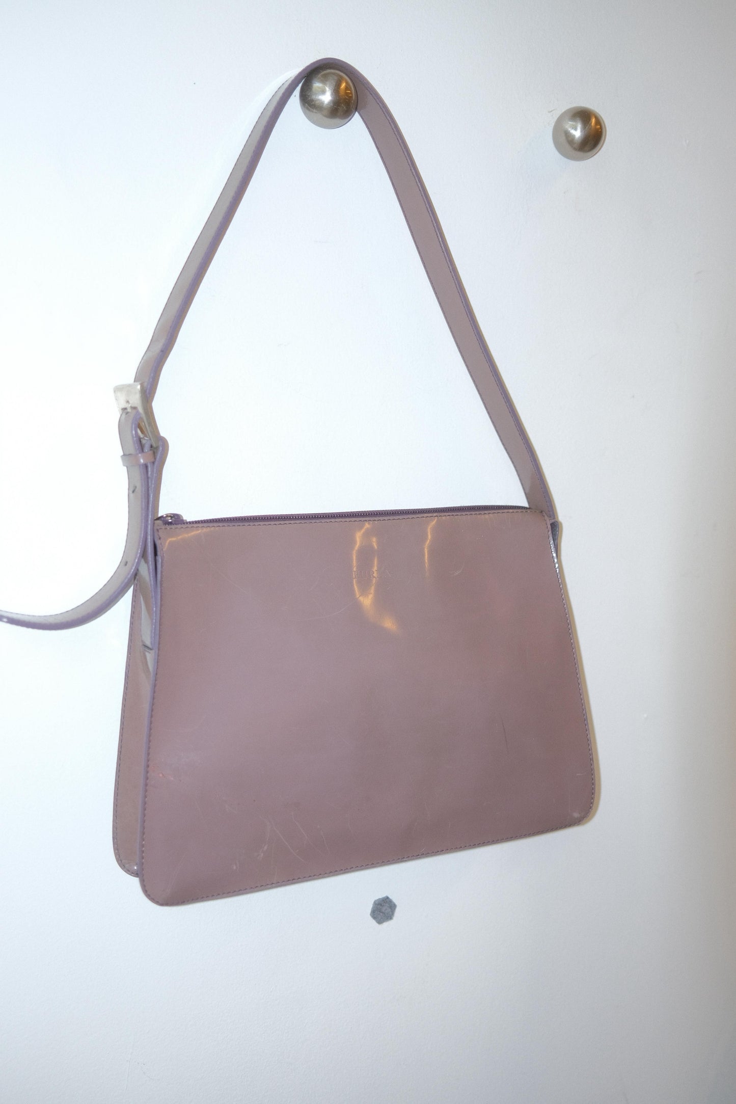 Furla Patent Lilac Shoulder Bag c. 1998–2004
