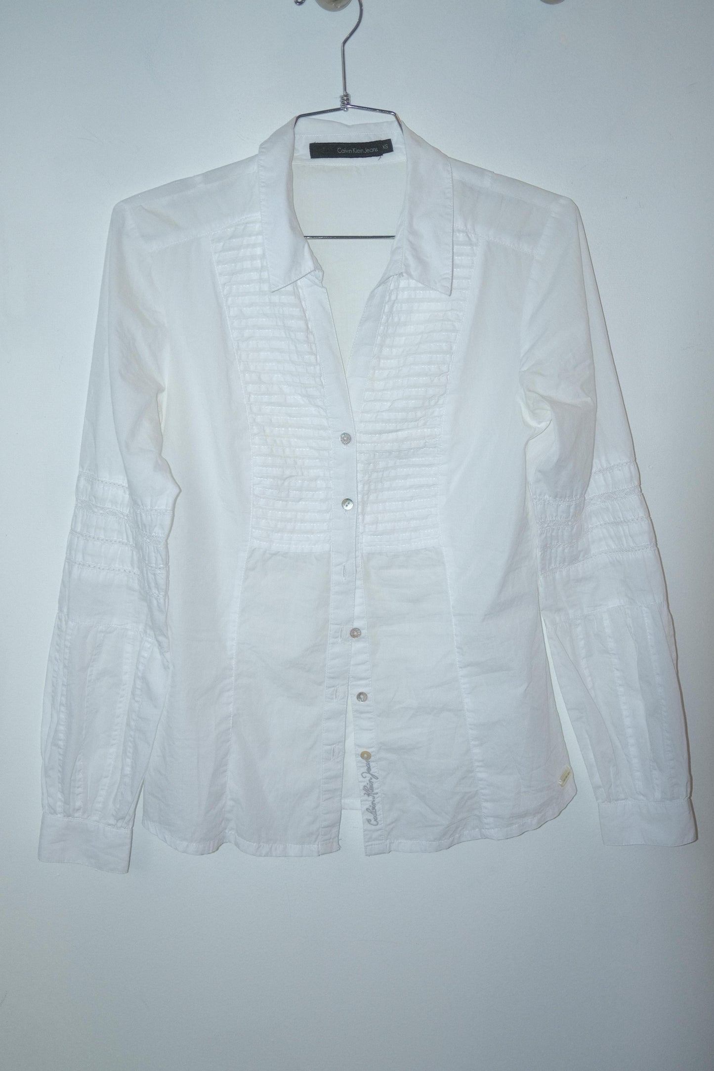 Calvin Klein Pintuck Shirt c. 2000s