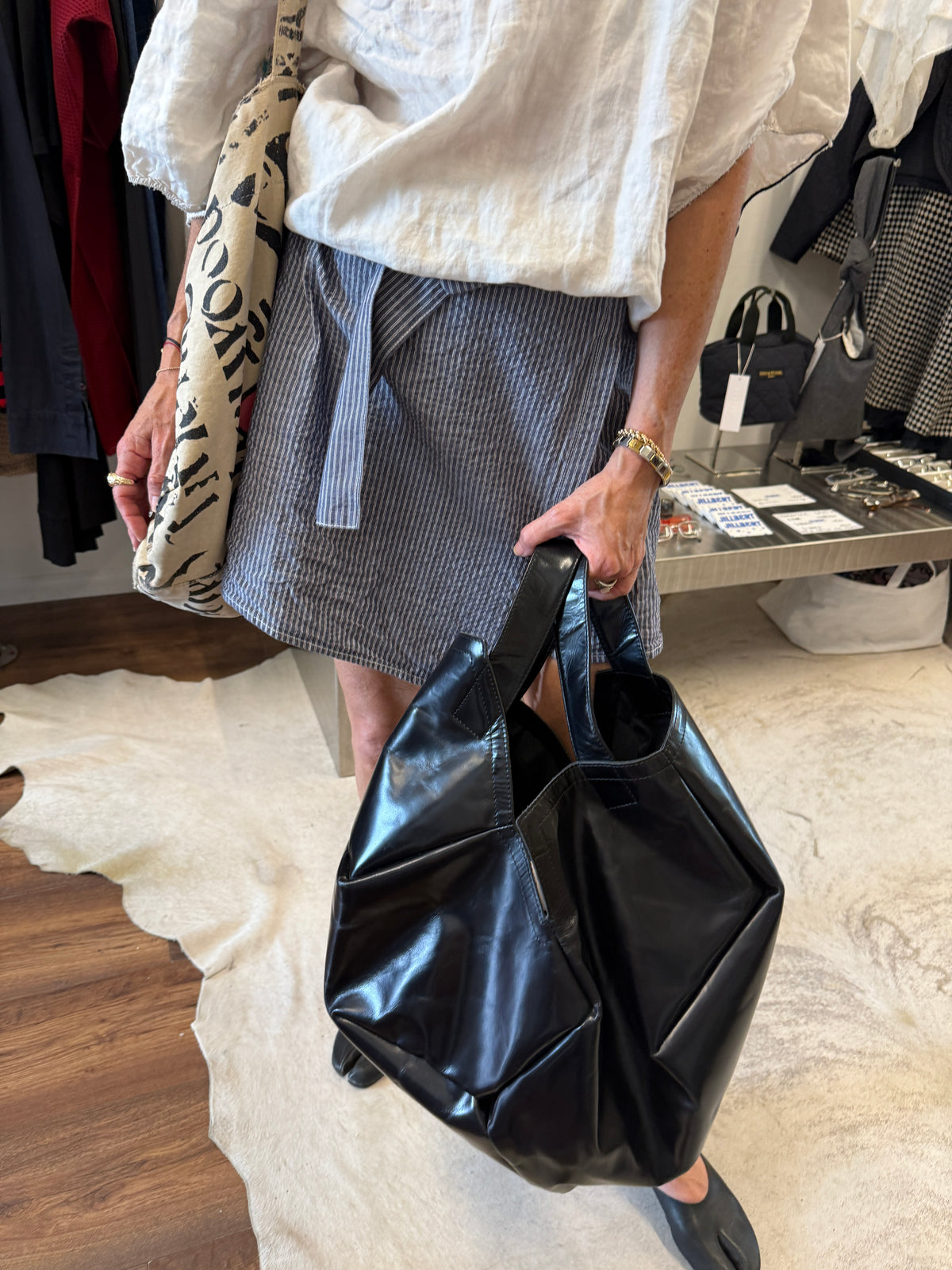 Comme des Garçons Leather Soccer Ball Handbag
