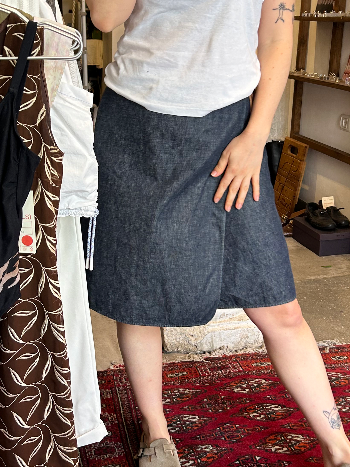 BURBERRY jean skirt