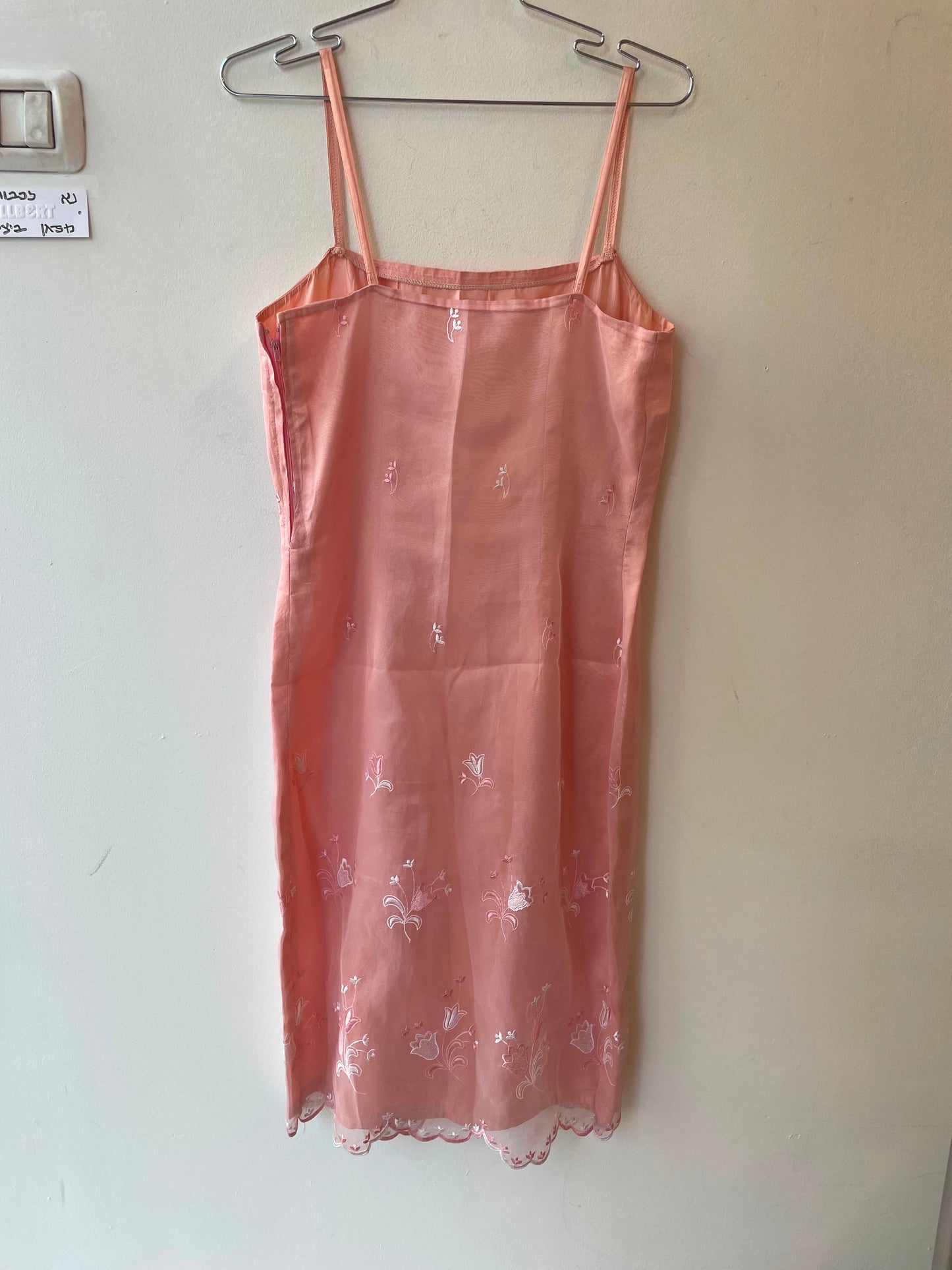 Vintage Embroidered Sheer Slip Dress