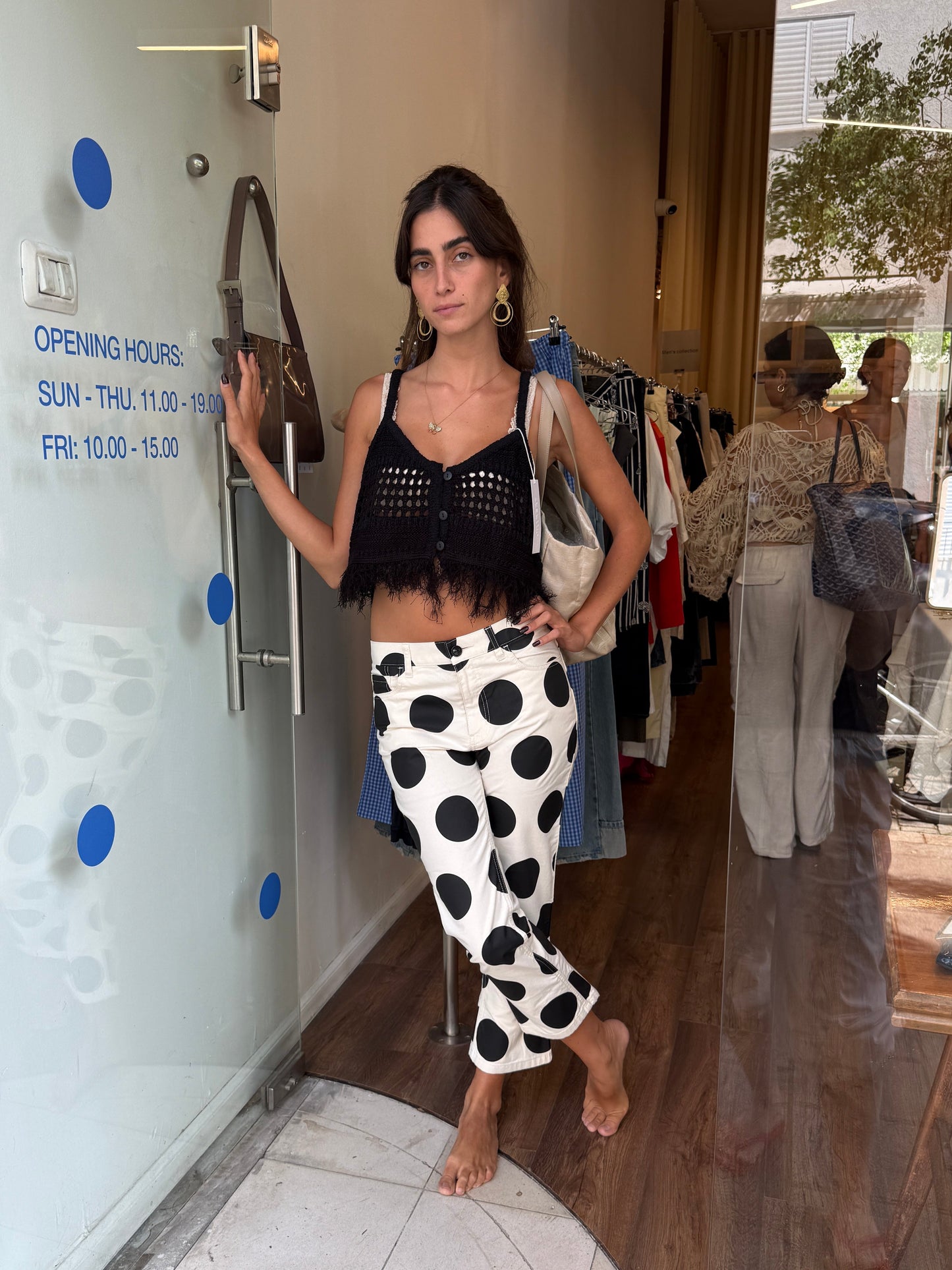 Tao Comme des Garçons SS23 Polka Dot Cropped Pants