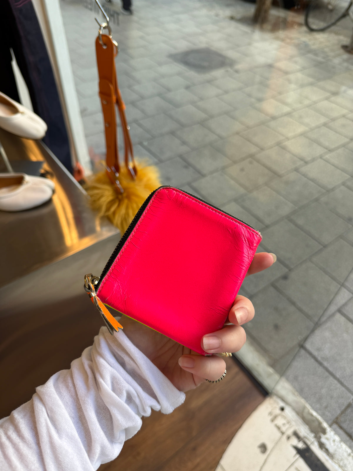 Comme des Garcons Super Fluo Zip Wallet