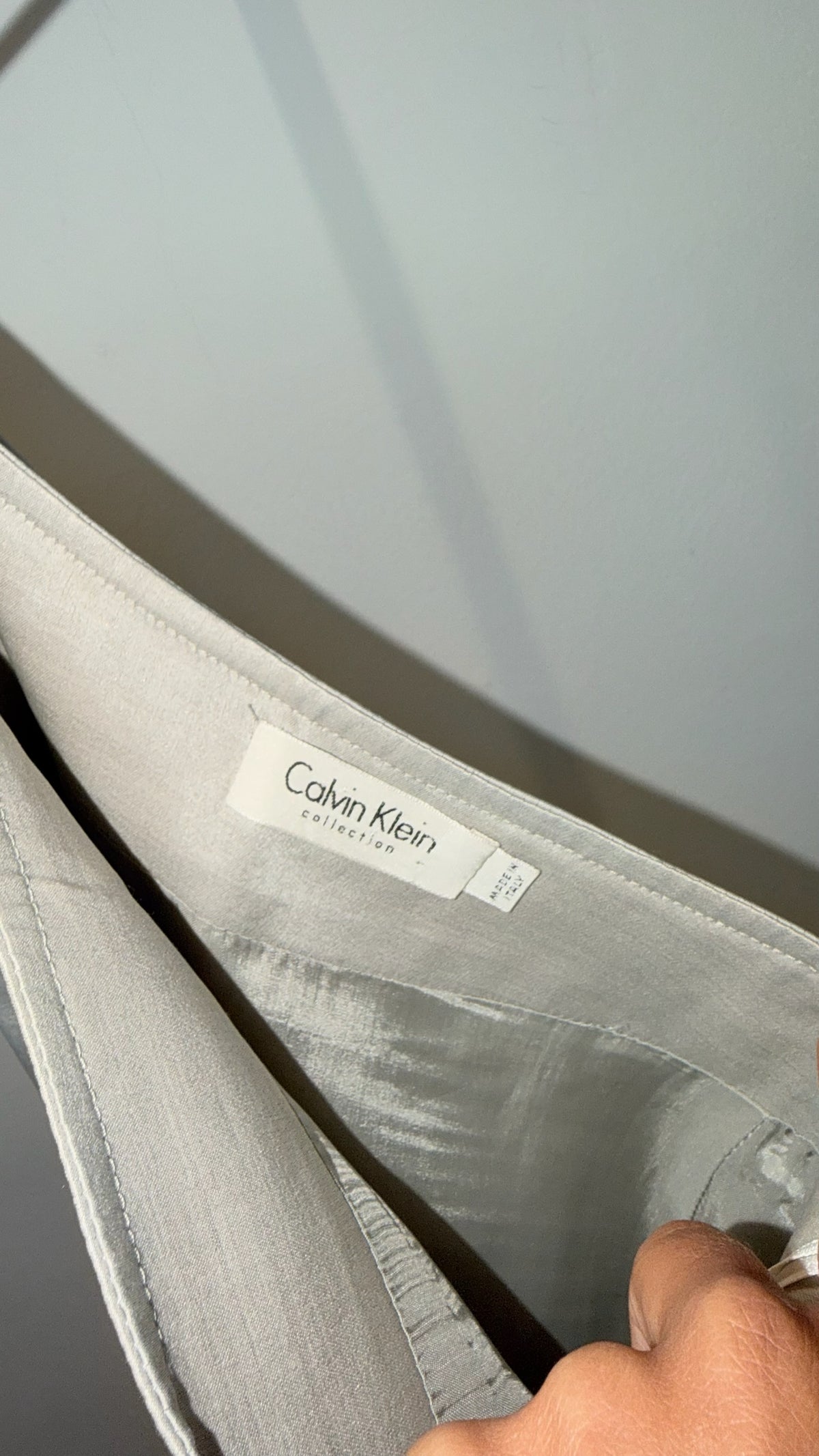 Calvin Klein Collection Silk & Wool Pencil Skirt