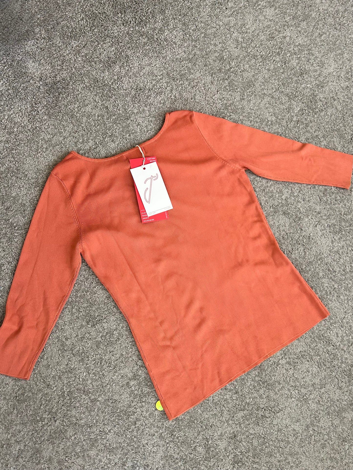 Kelly B sequence orange 3/4 blouse