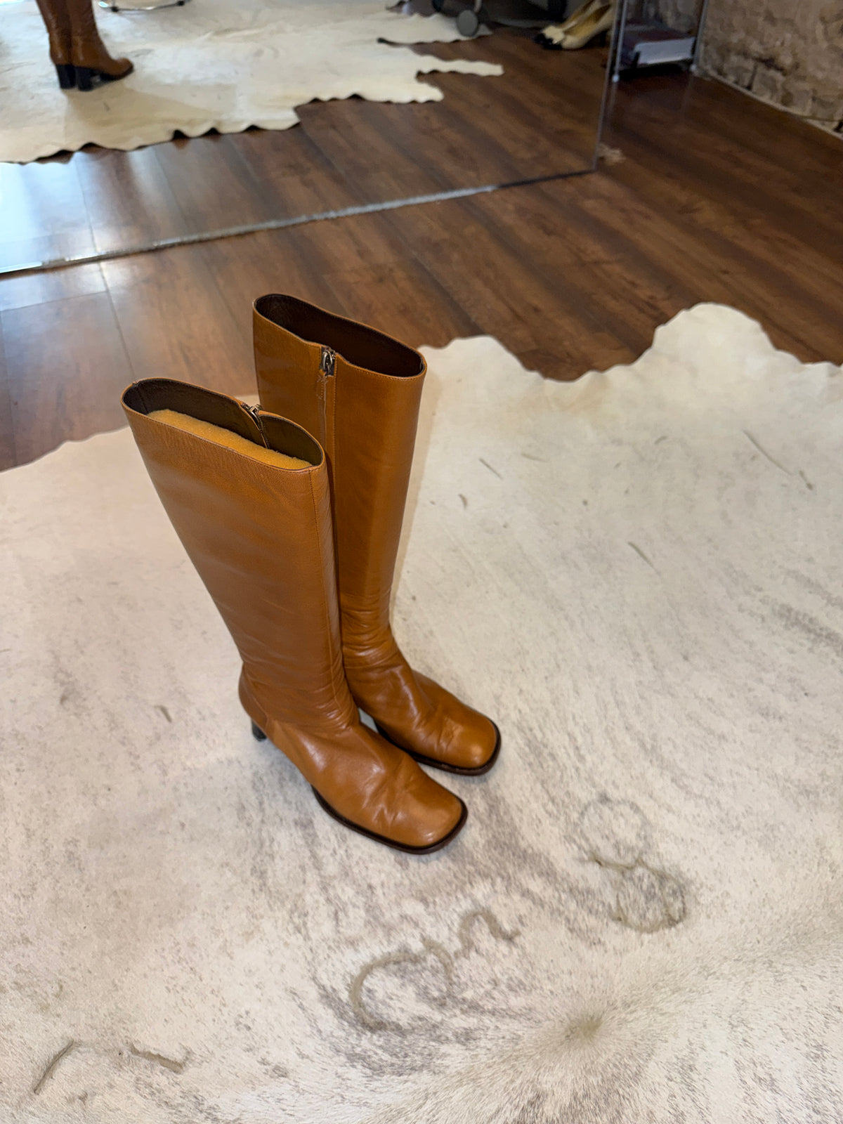 Vintage Studio Pollini Knee-High Leather Boots 36.5 EU