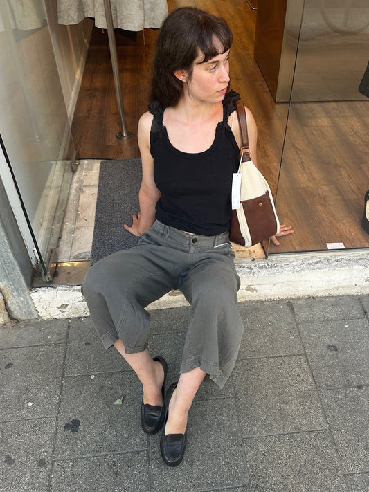 sacai luck 2010s ruffled strap tank