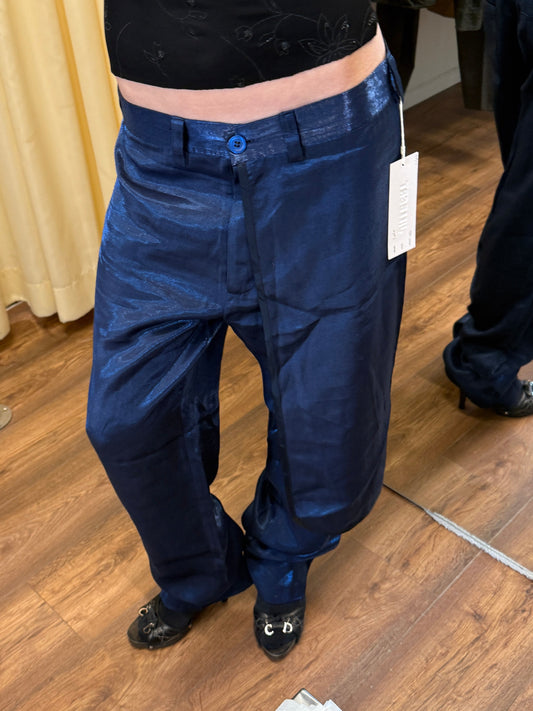 Mote Chason Metallic Coated Trousers 1990s–Early 2000s