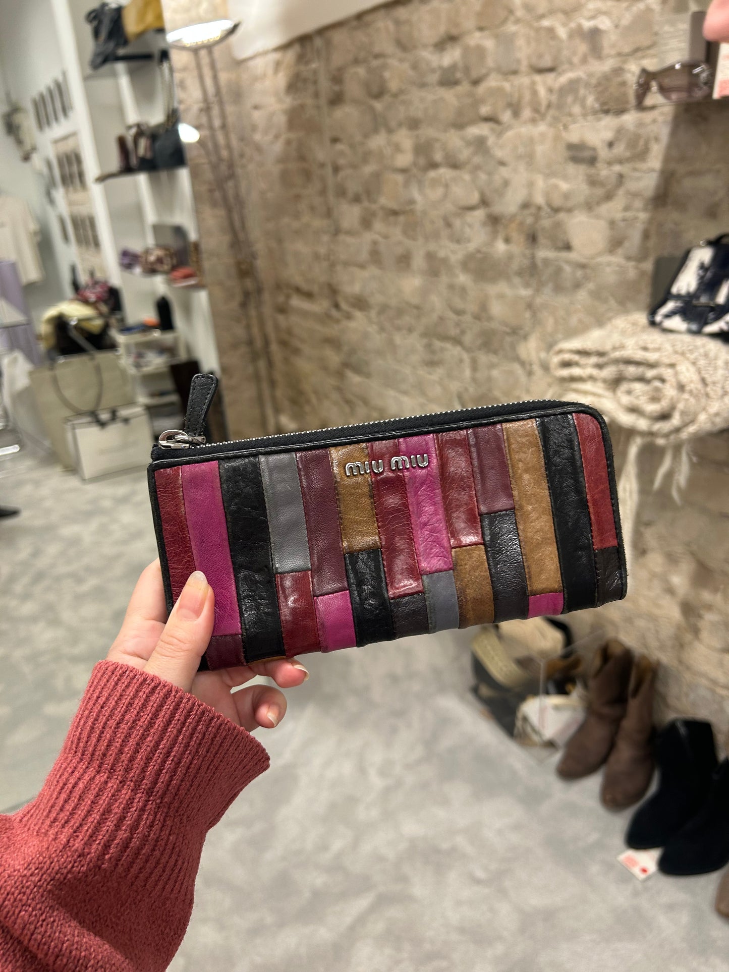 MIU MIU patchwork wallet