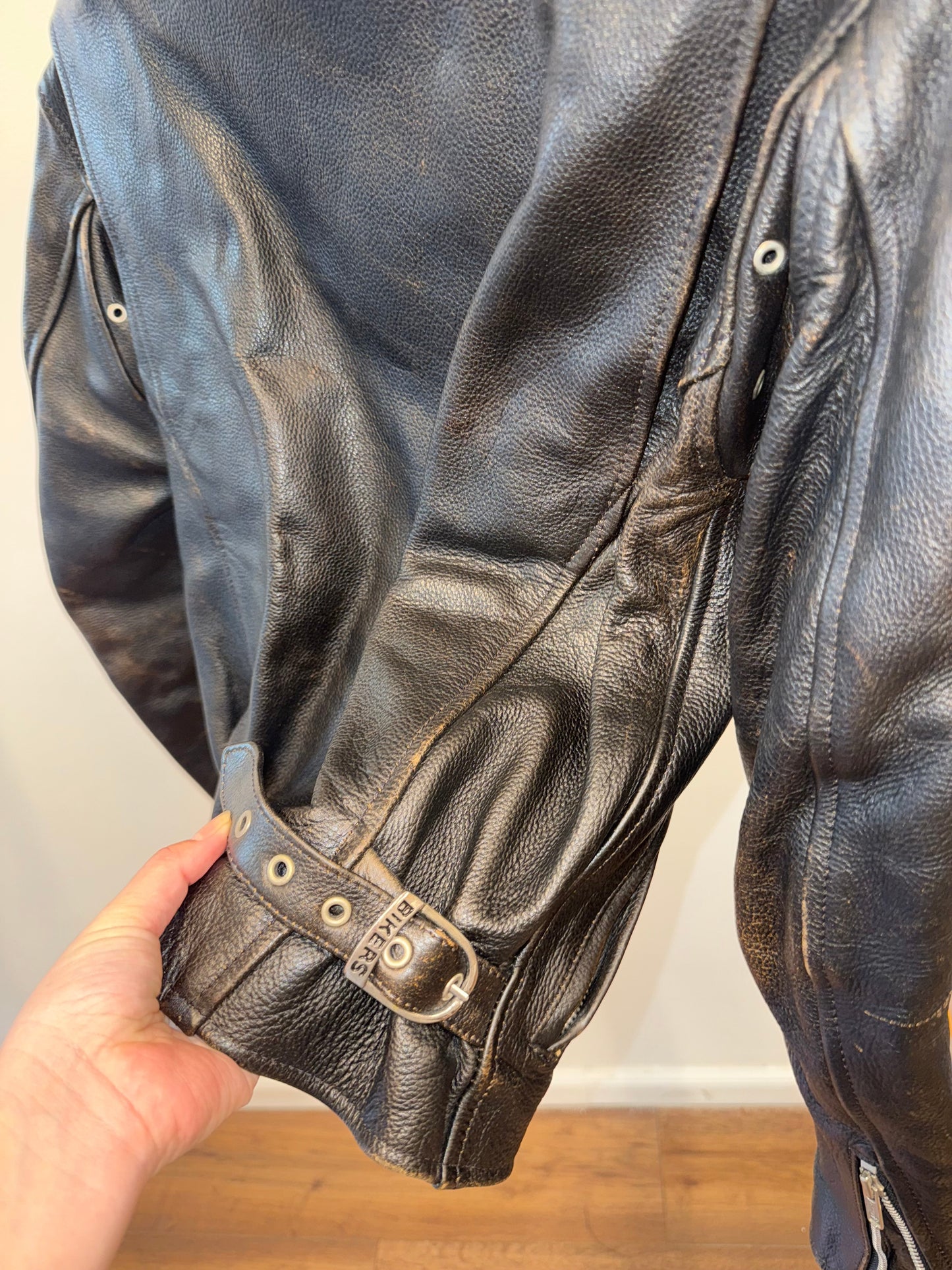 Biker Leather Jacket - Image 8