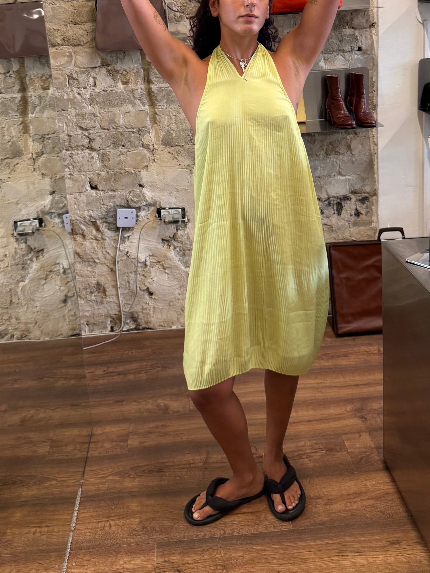 8 by YOOX Pleated Halter Dress