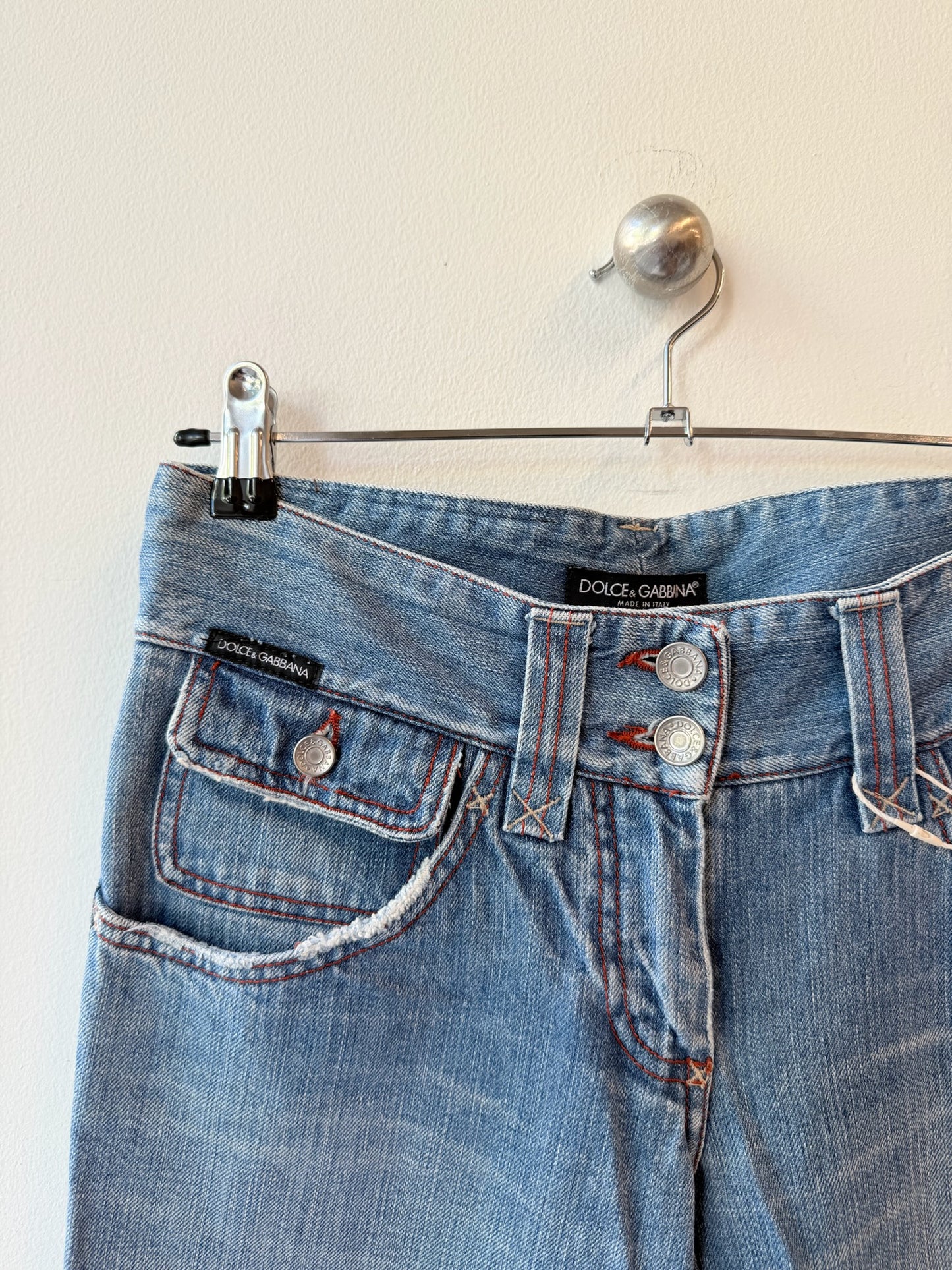 Early 2000s Dolce & Gabbana DG Low-Rise Flared Jeans
