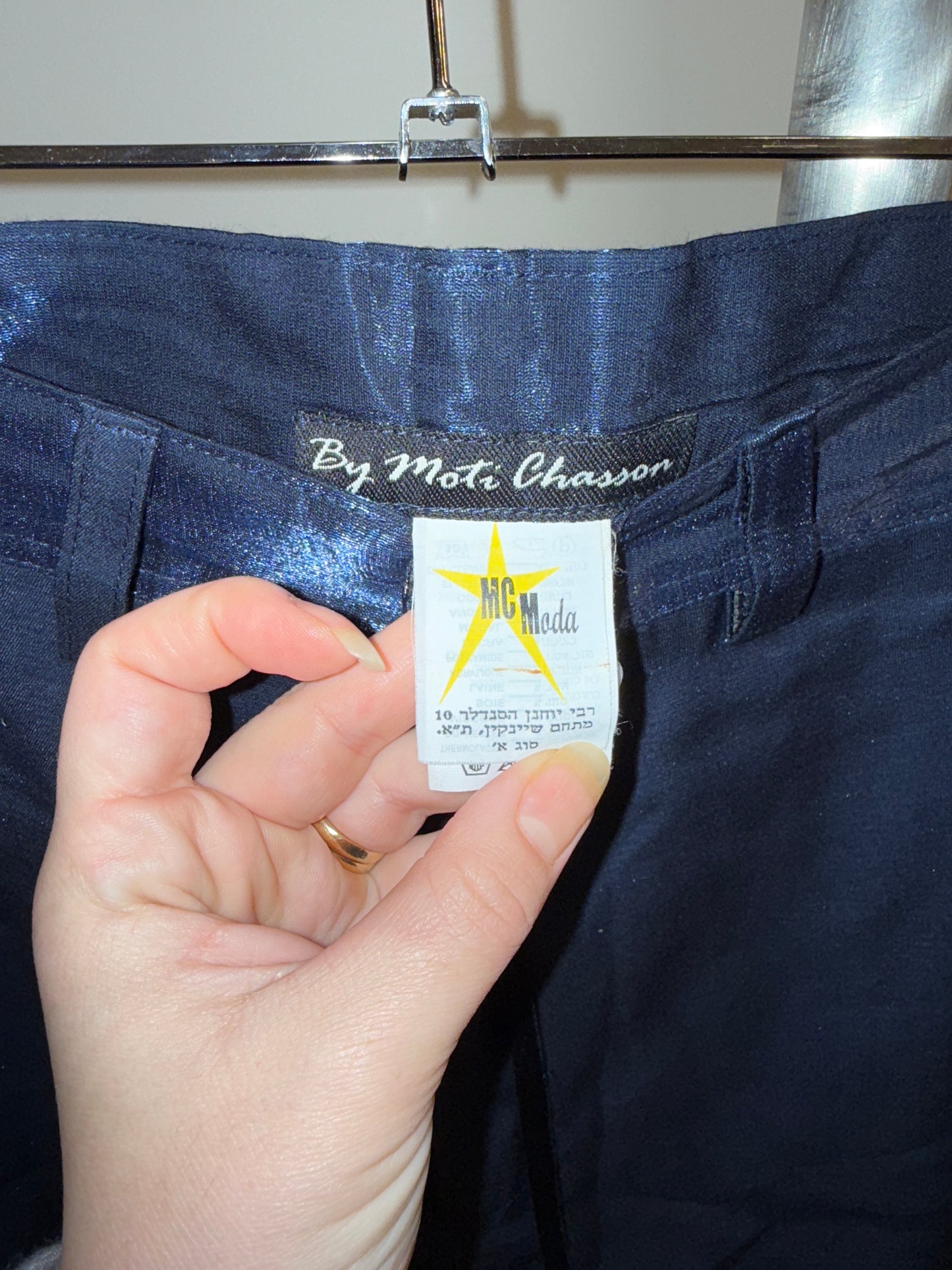 Mote Chason Metallic Coated Trousers 1990s–Early 2000s