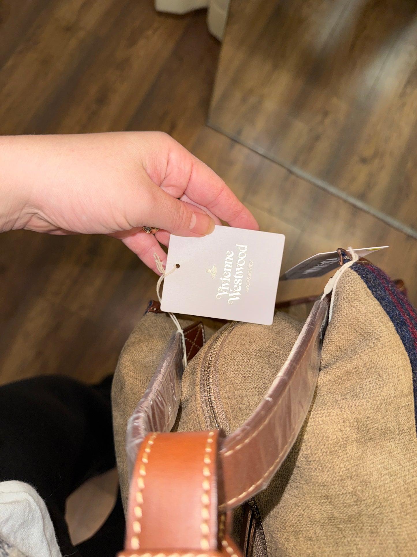 Vivienne Westwood Accessories × Harris Tweed Large Shoulder Bag