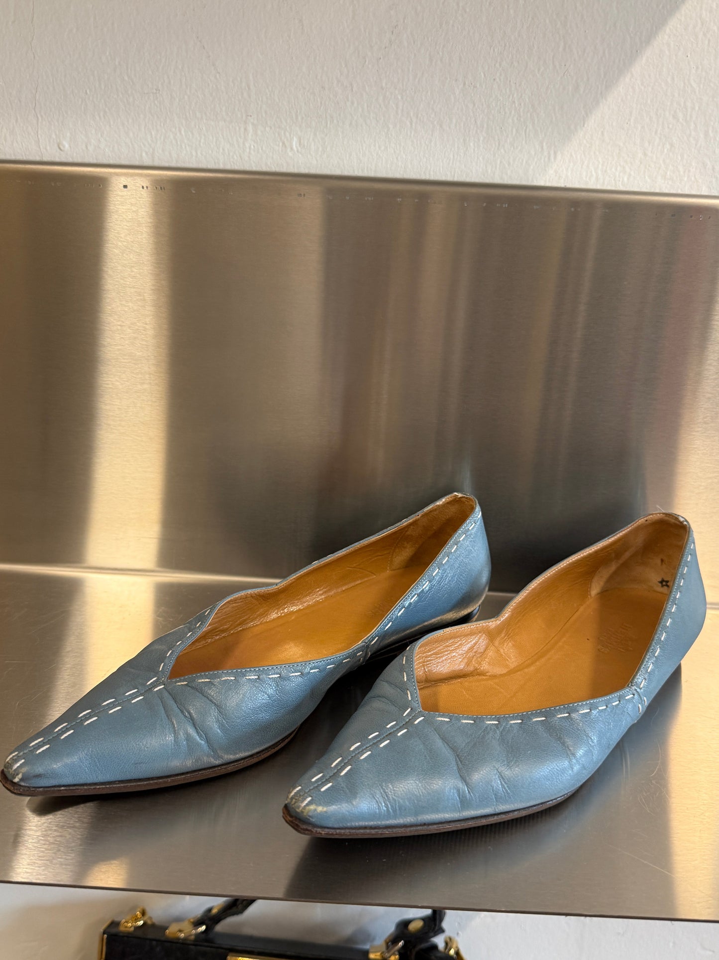 Hermès Pointed Leather Ballet Flats 36 EU