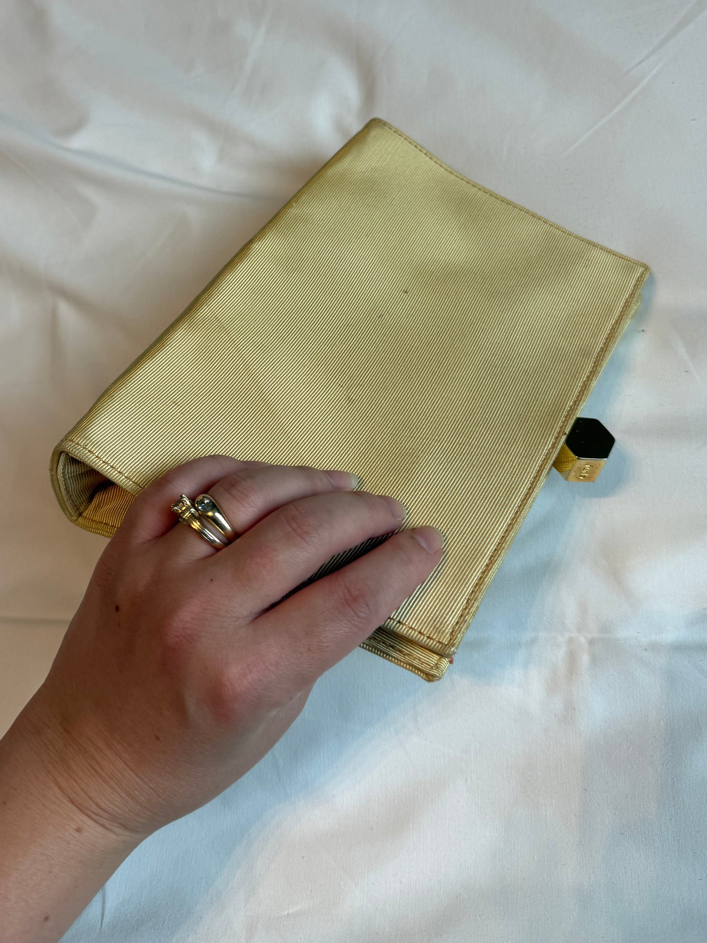 Vintage Furla Gold Clutch Bag