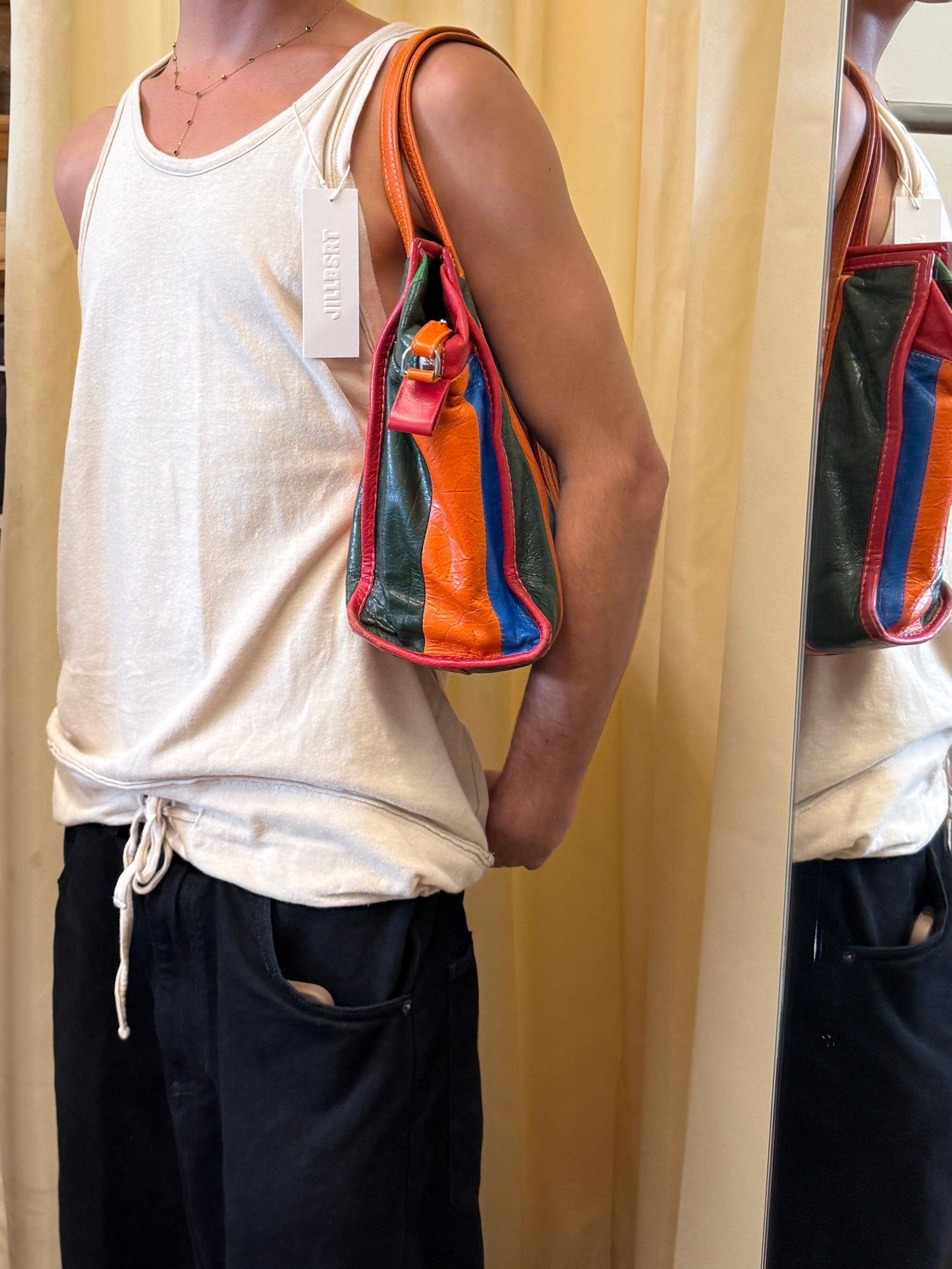 Balenciaga Circa 2017 Bazar Shopper S Multicolor Leather Bag
