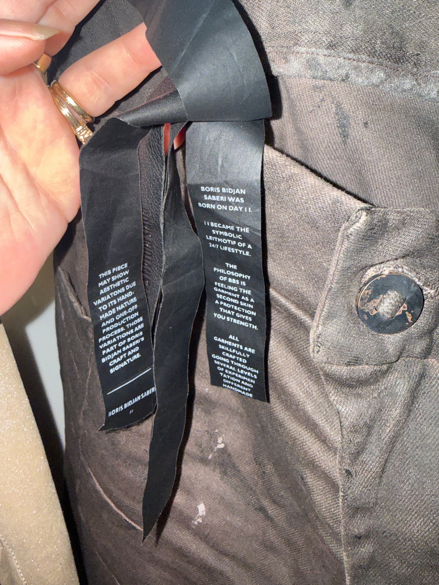 Boris Bidjan Saberi Hand Treated Oil Brown Body Molded Pants