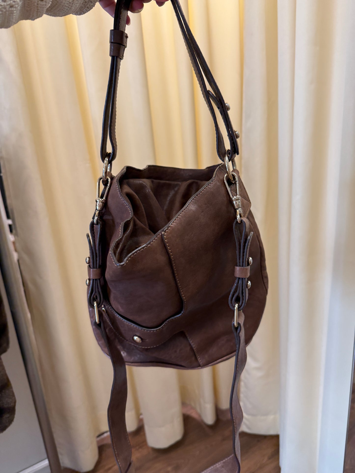 Tila March Leather Bucket Bag
