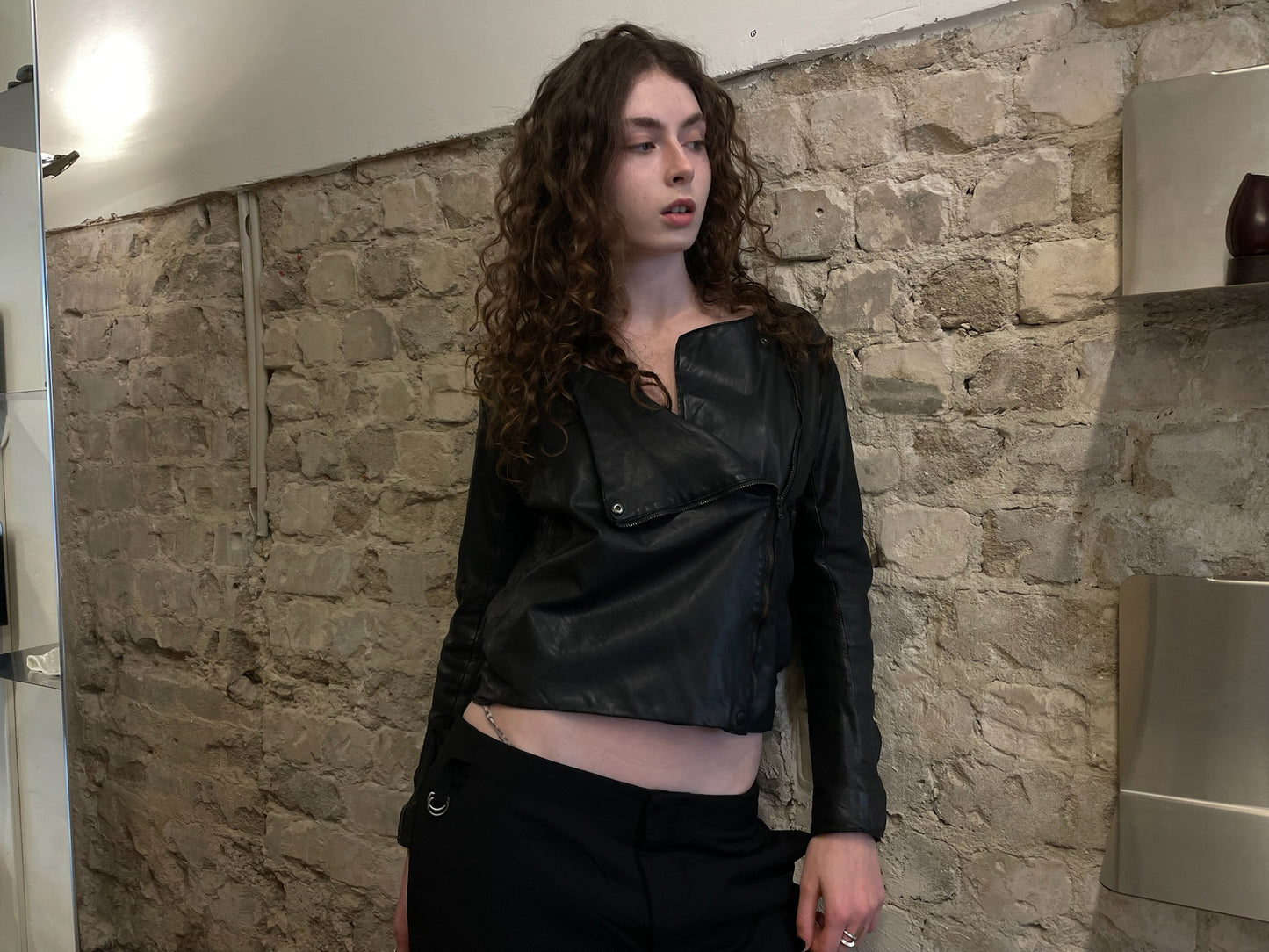 Sisii Washable Leather Rider Jacket