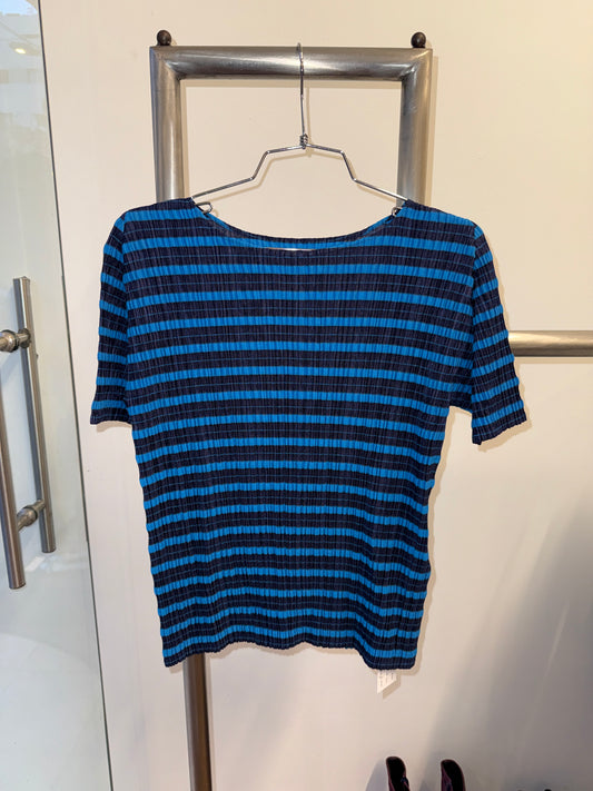 Pleats Please Issey Miyake Striped Pleated Top