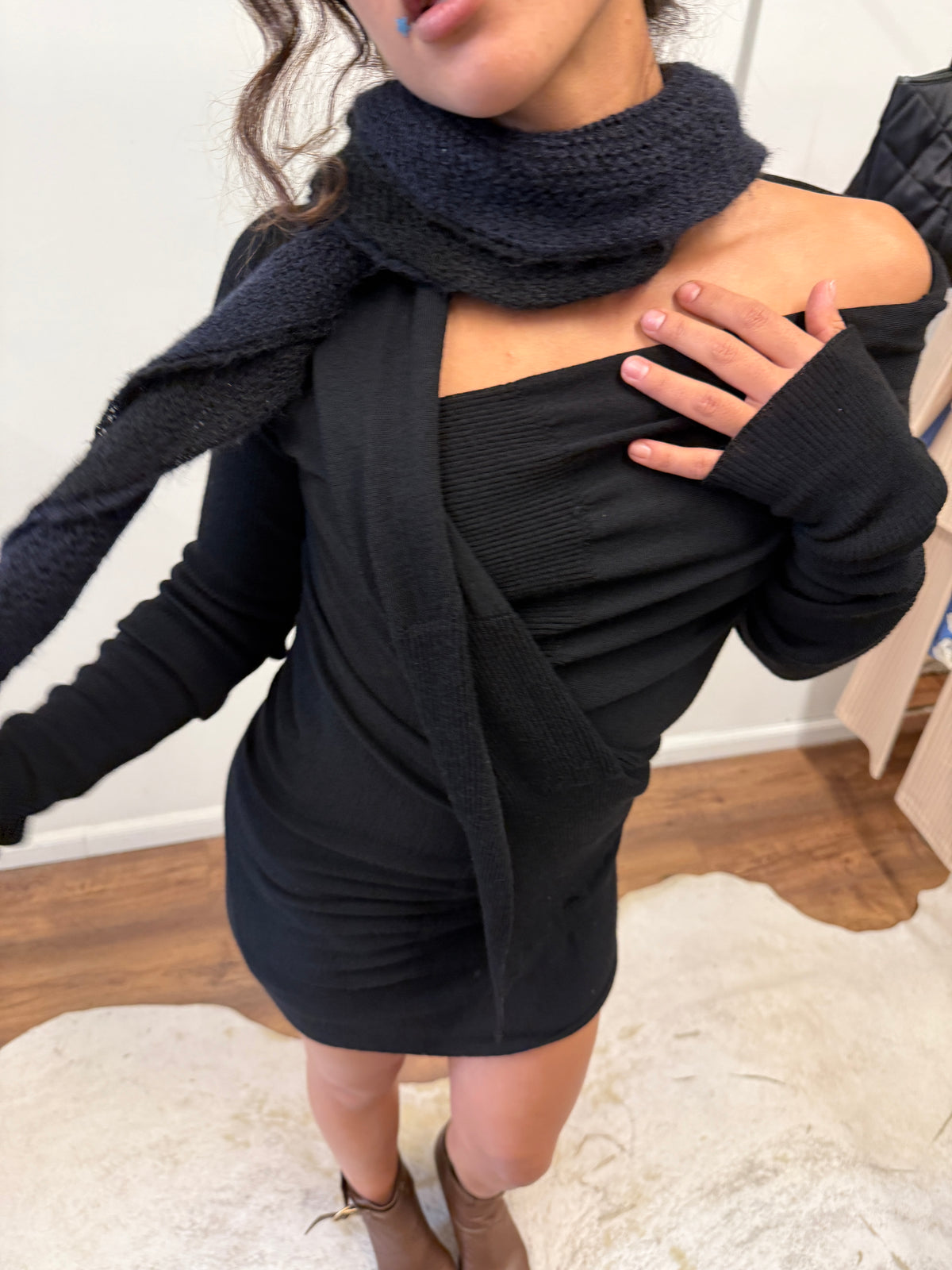 Rick Owens Lilies Draped Silk Blend Cardigan c.2008