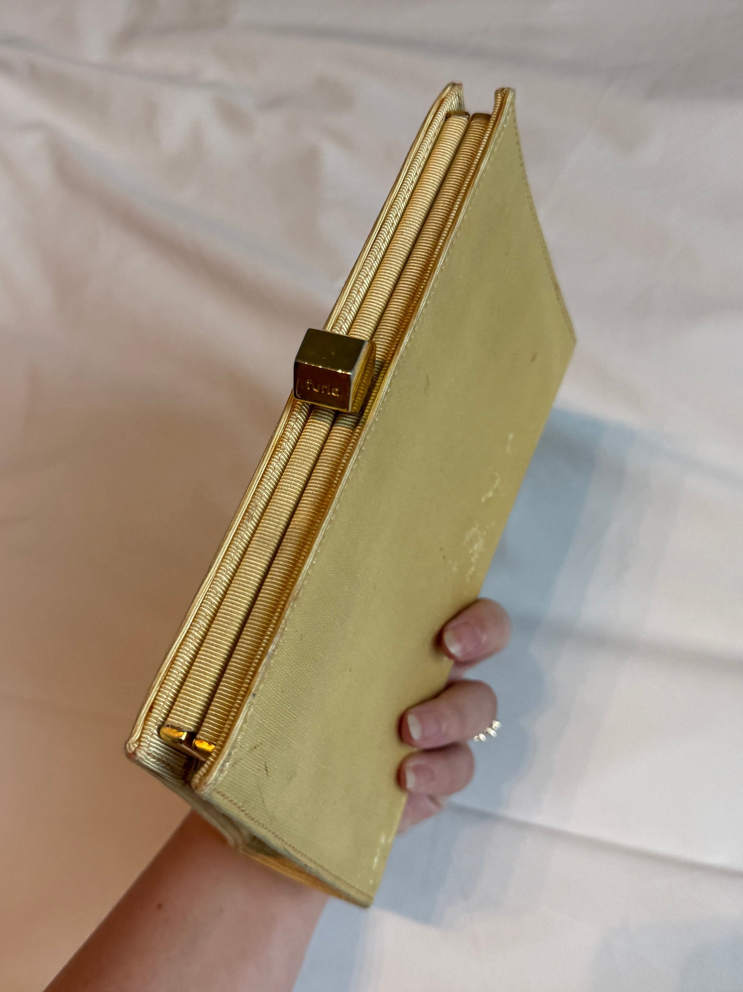 Vintage Furla Gold Clutch Bag